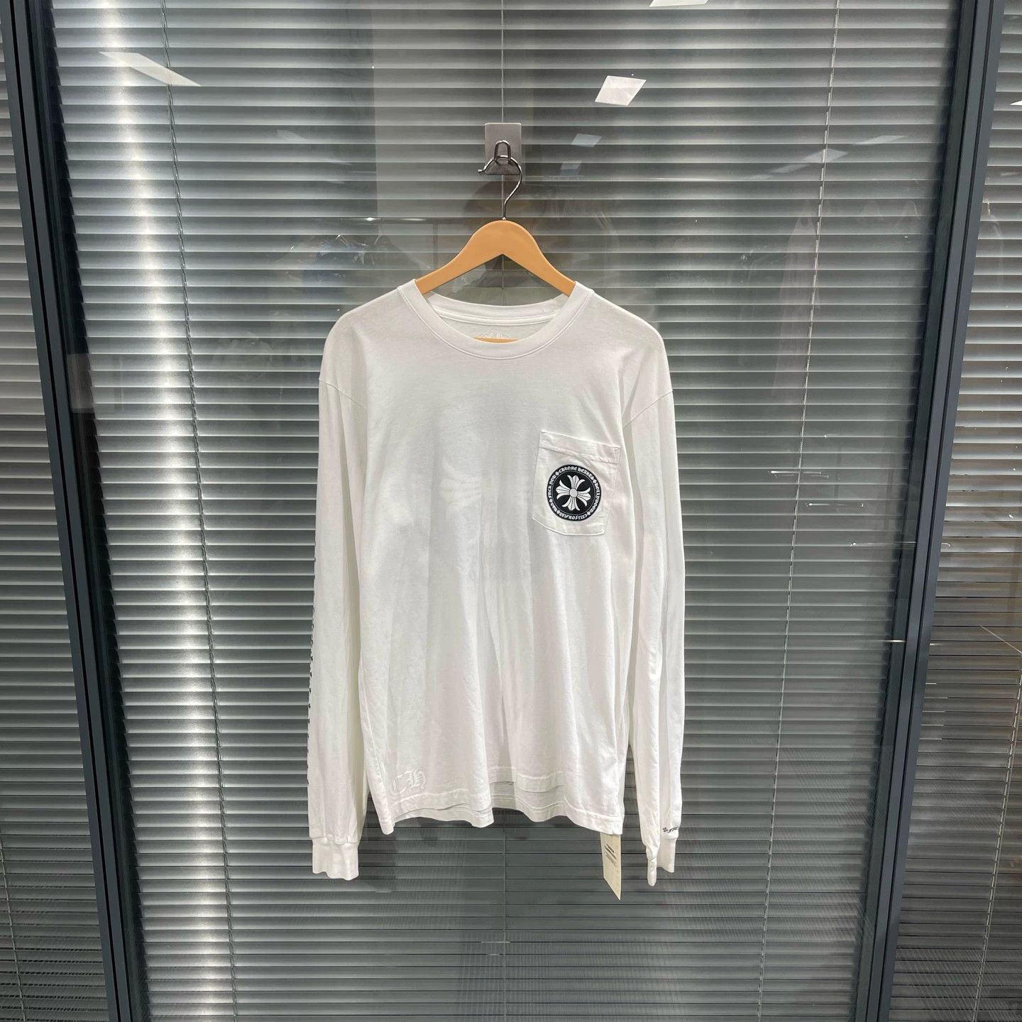 Chrome Hearts CH White Double Cross Tag Circle Sanskrit LS Tee L 99 New Size US L / EU 52-54 / 3 - 2 Thumbnail