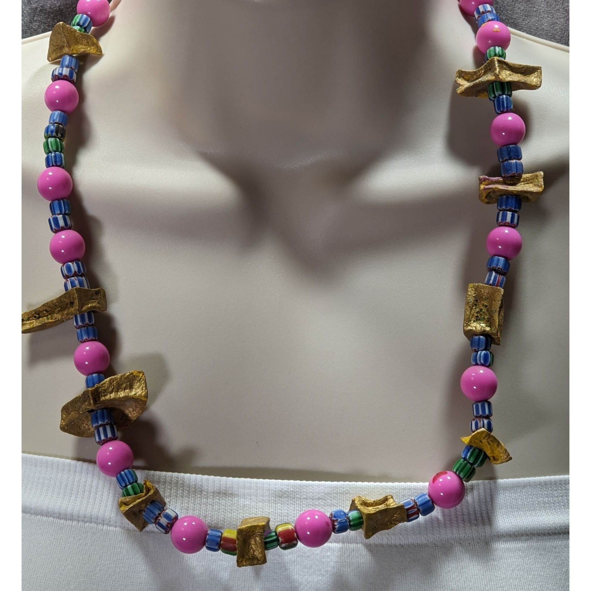 Other Handmade Abstract Unique Mixed Media Beaded Necklace Size ONE SIZE - 8 Thumbnail