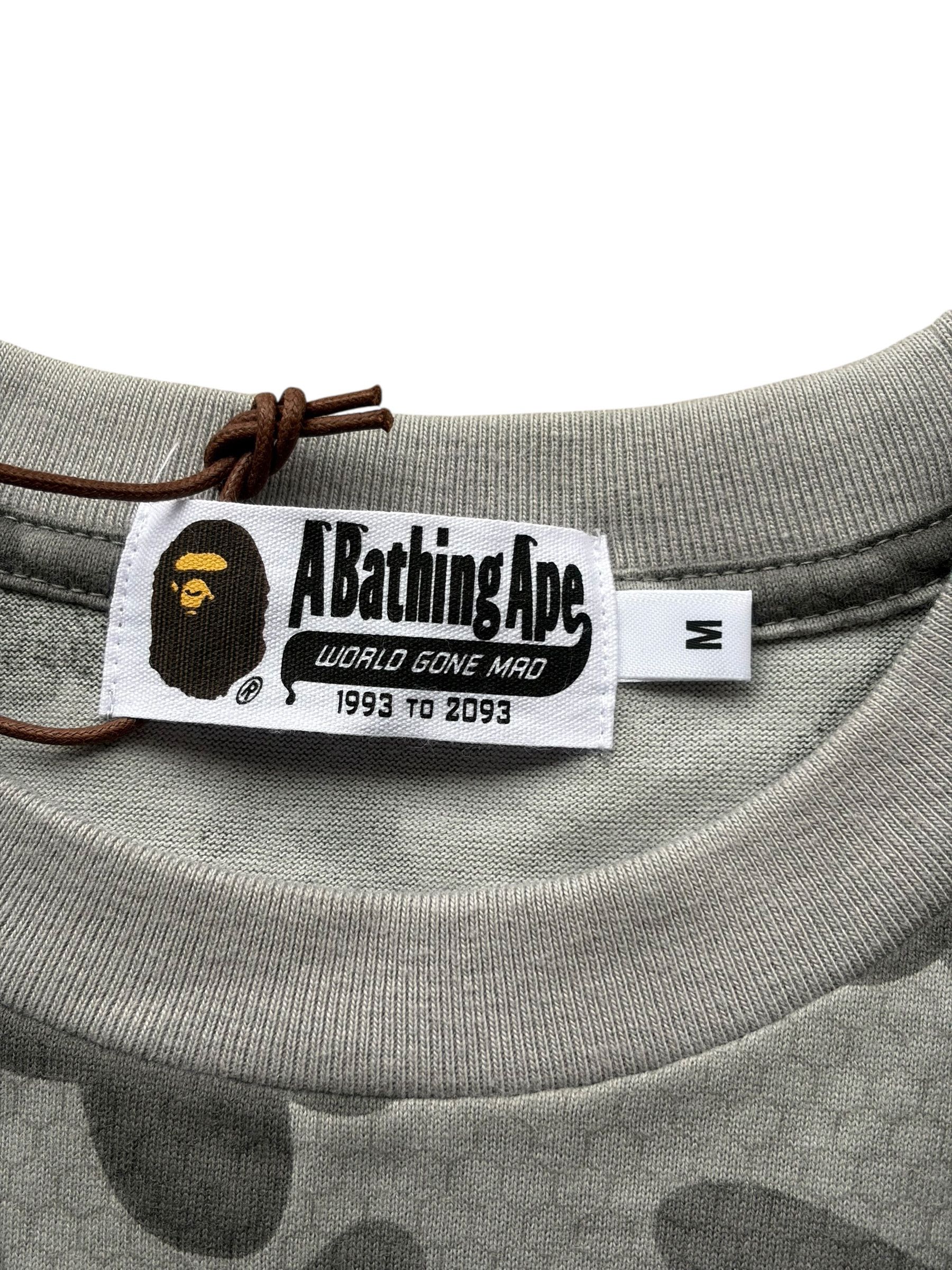 Bape Bape Grey Camo Honeycome Space System Longsleeve T-Shirt Size US M / EU 48-50 / 2 - 6 Thumbnail