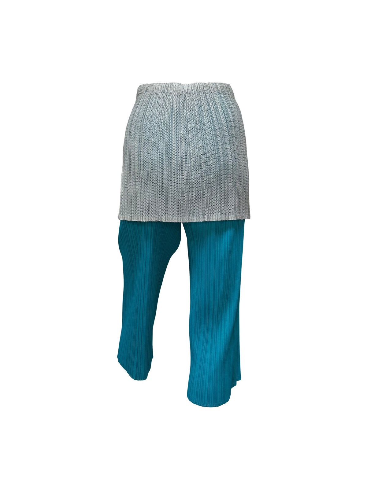 Pleats Please Issey Miyake PLEATS PLEASE Knee-Length Pleated Pants with Attached Skirt Size 26" / US 2 / IT 38 - 2 Thumbnail