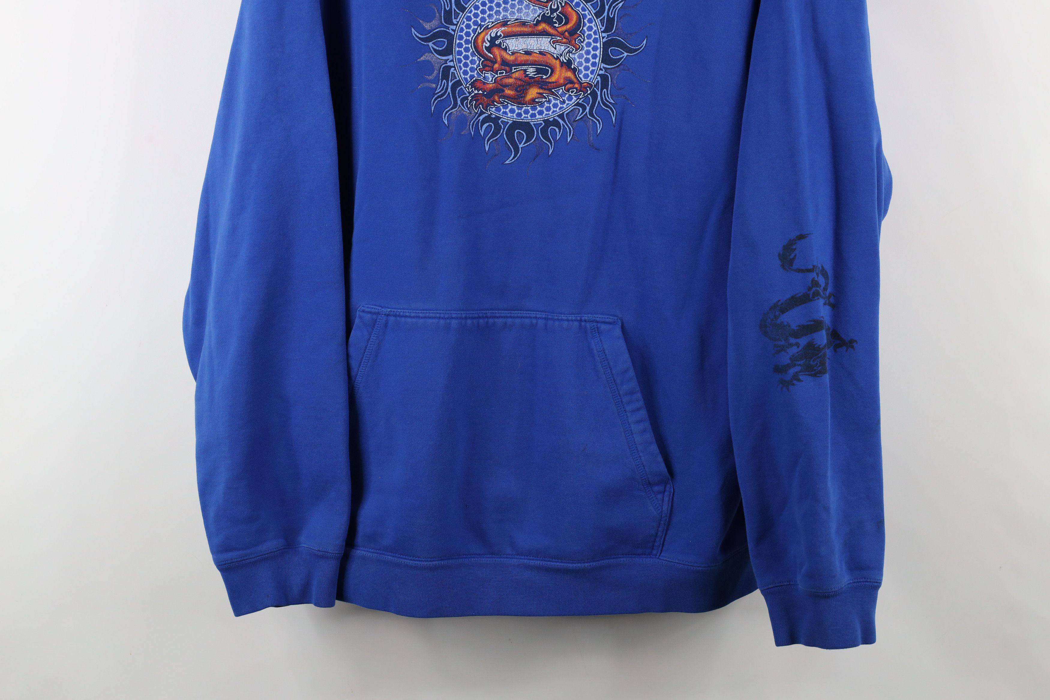Vintage Vintage 90s Streetwear Tribal Sun Dragon Hoodie Sweatshirt Size US M / EU 48-50 / 2 - 3 Thumbnail