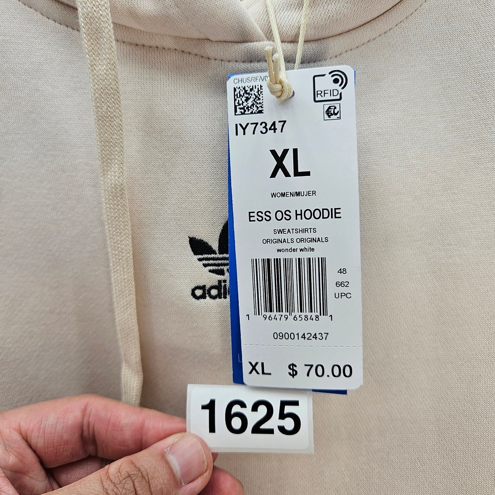 Adidas ADIDAS ORIGINALS WOMEN'S XL WONDER WHITE ESSENTIALS OVERSIZE Size XL / US 12-14 / IT 48-50 - 3 Thumbnail