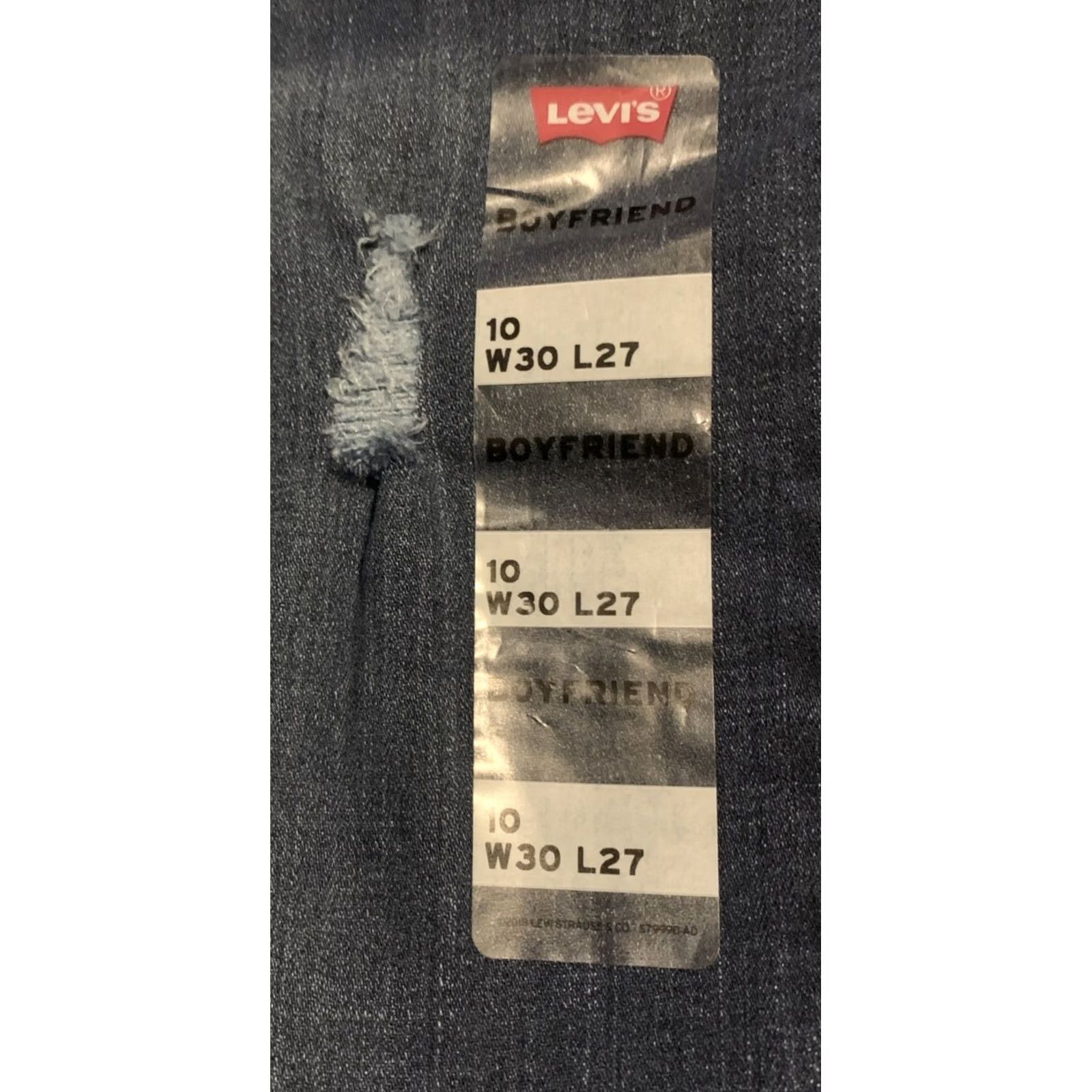 Levi's Levi's Jeans Boyfriend Regular 5-Pocket Denim Blue Mid Rise Womens Sz 10 30x27 NWT Distressed Size 32" / US 10 / IT 46 - 4 Thumbnail