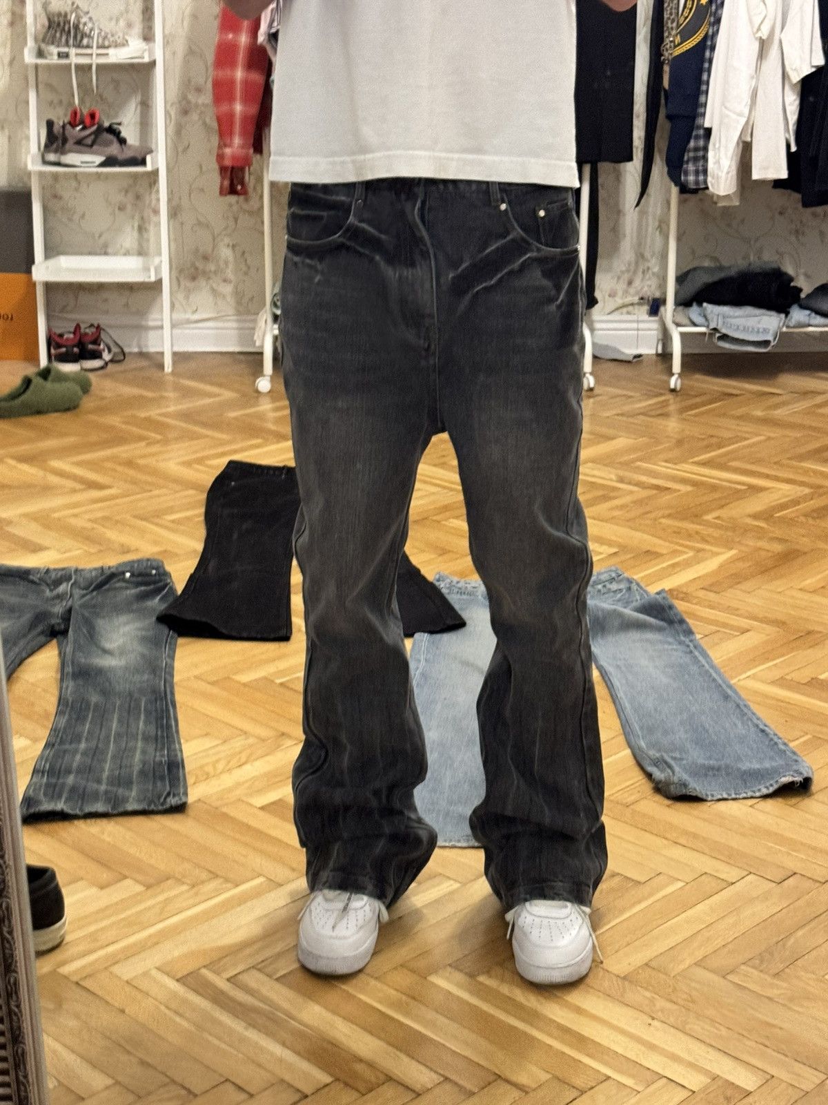 Japanese Brand × Vintage Lost tape flared denim Size US 31 - 7 Thumbnail