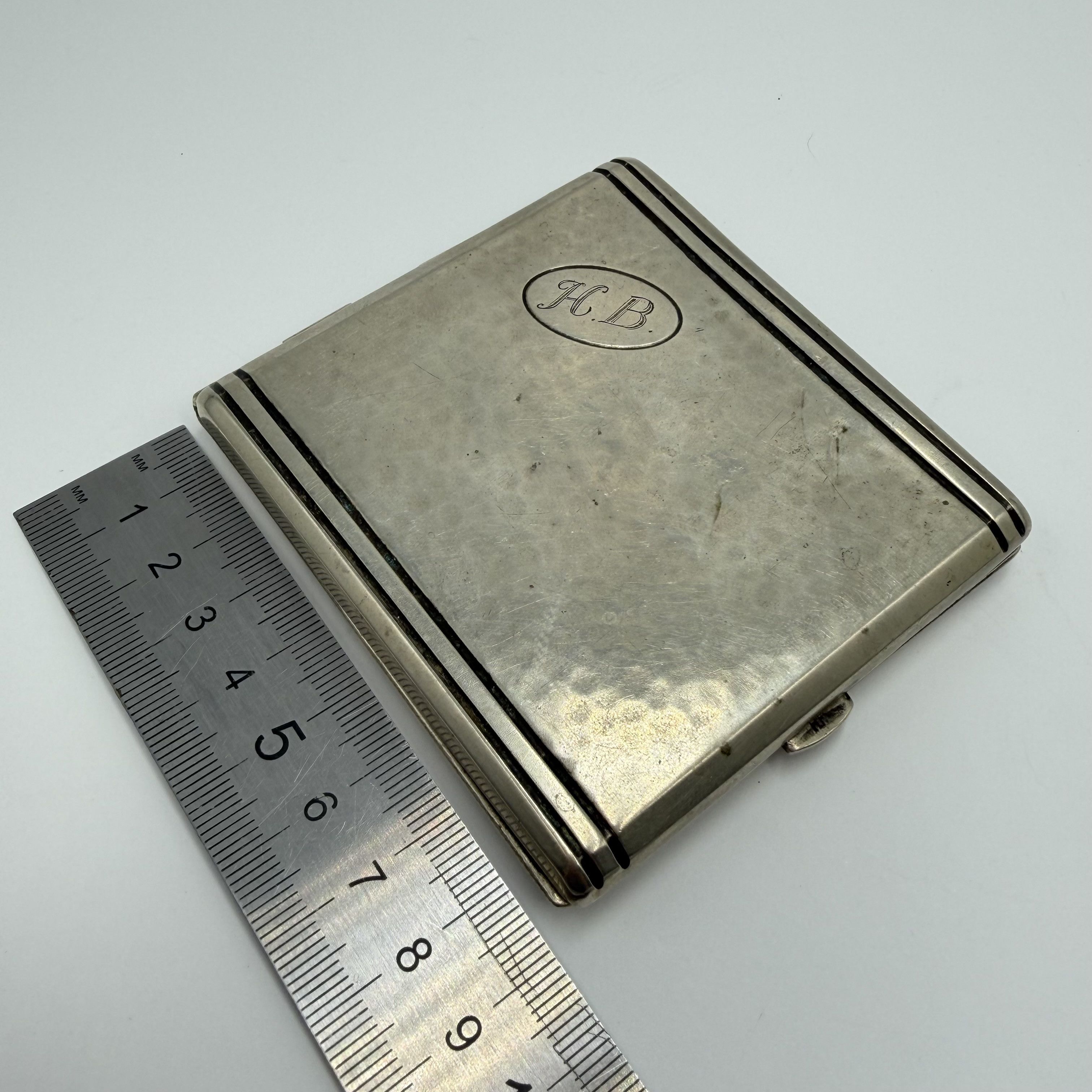 Vintage Antique German Alpacca Cigarette Case Engraved 1934 Size ONE SIZE - 3 Thumbnail