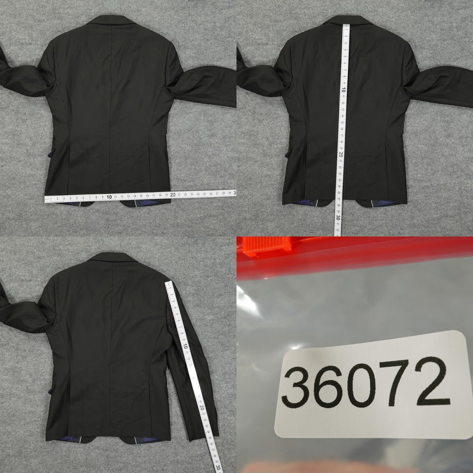 Zara VINTAGE? No — Zara Man Basic Collection Blazer Mens 36 Black Two Button Suit Jacket Lined Size 36R - 9 Thumbnail