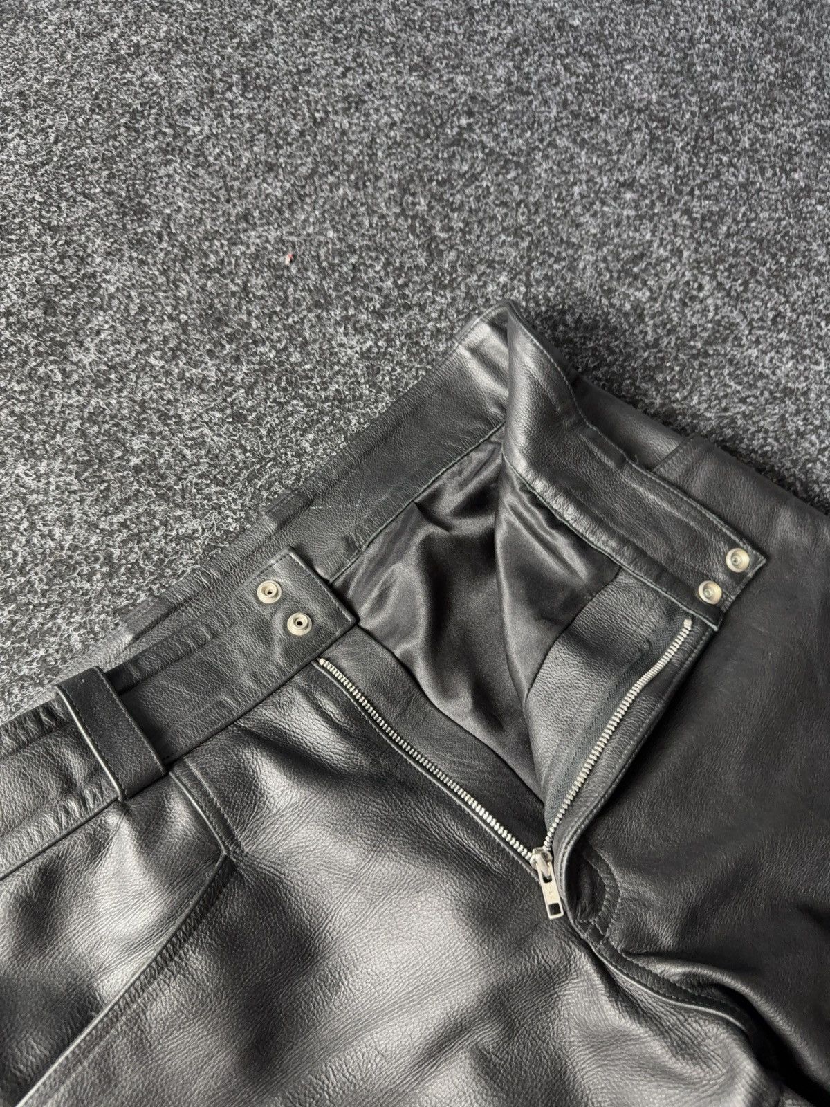 Leather Y2K Vintage Leather Pants Opium Style Alt Biker USA Rare Size US 37 - 6 Thumbnail