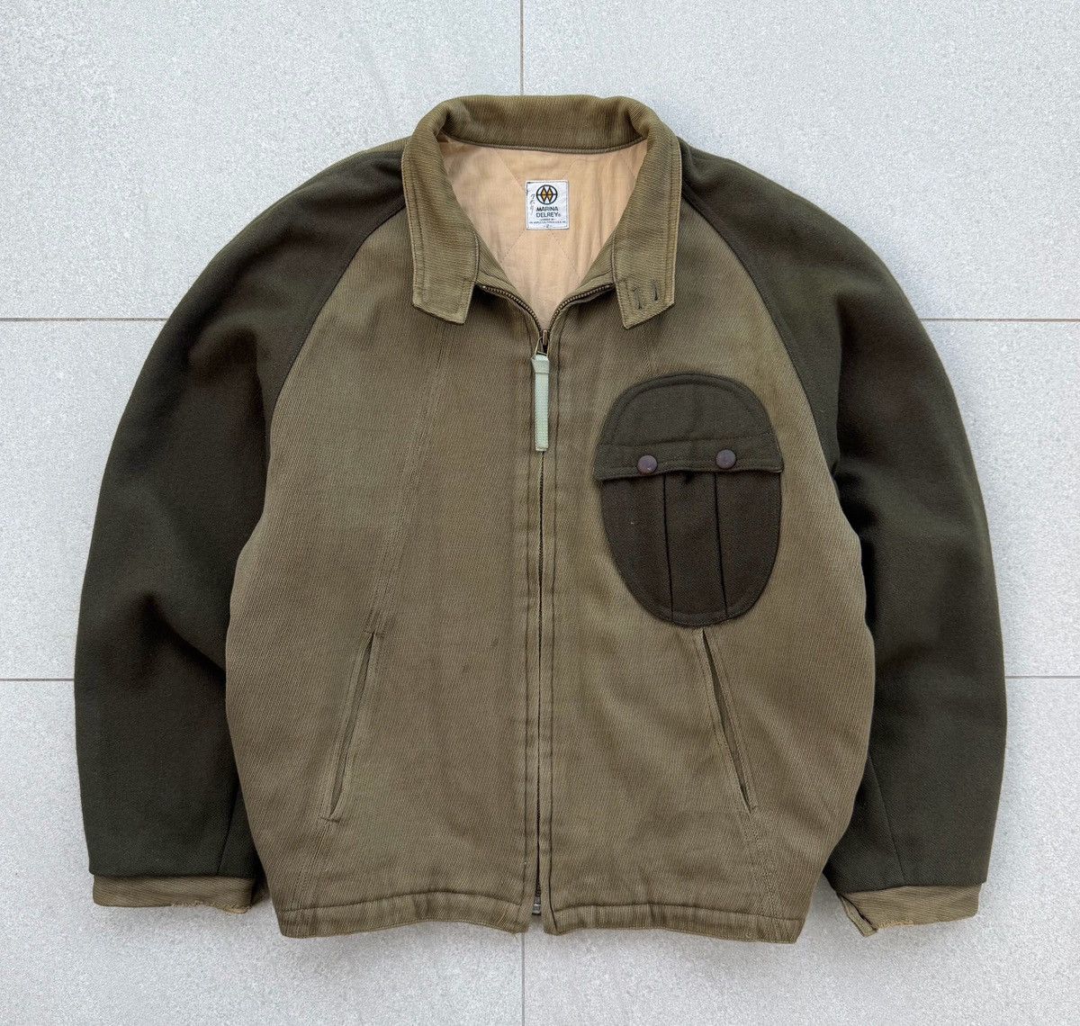 Vintage VTG Marina Del Rey Wool Bomber Jacket Olive Workwear Japan Size US M / EU 48-50 / 2 - 5 Thumbnail