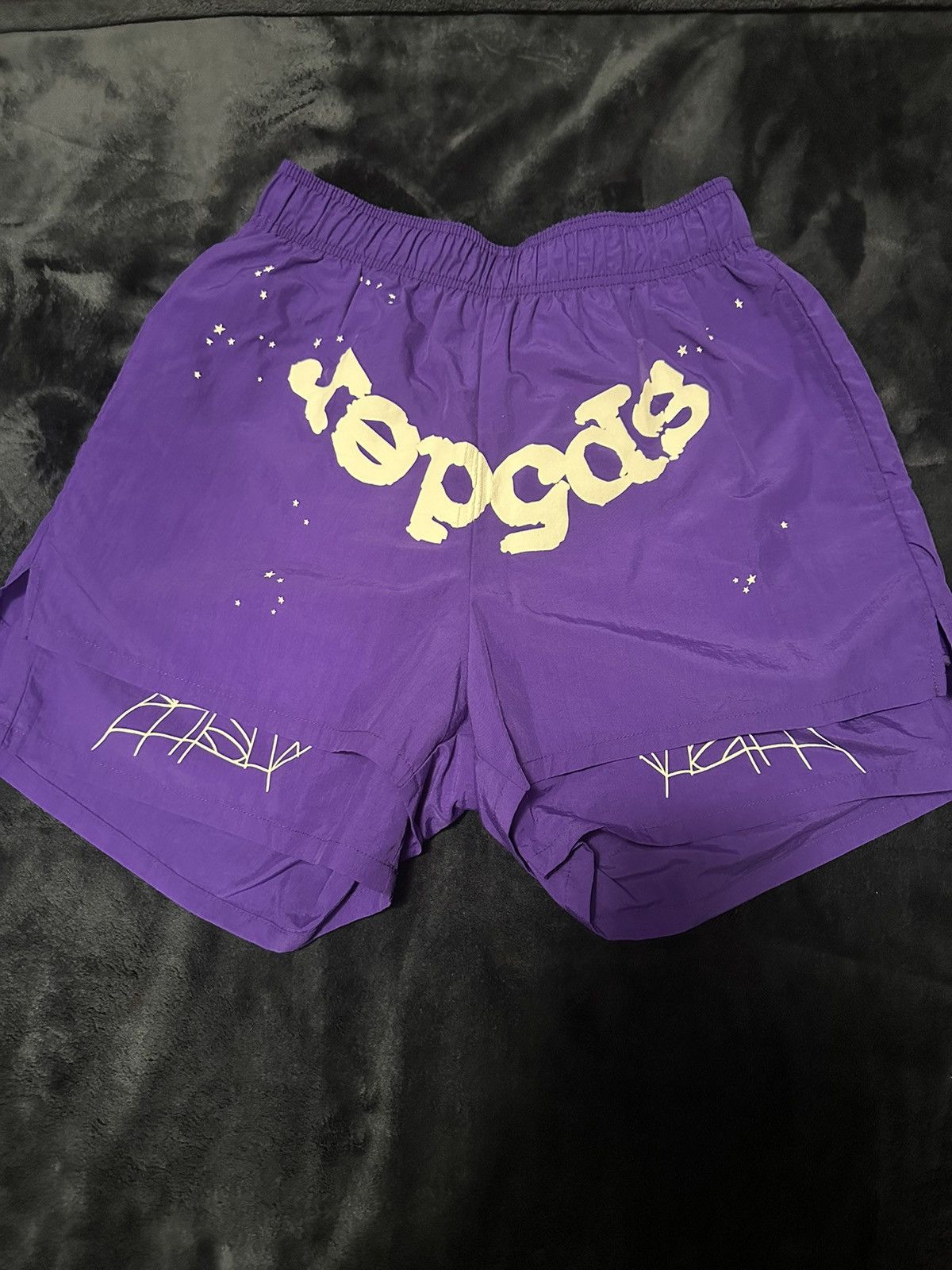 Sp5der Sp5der Grape Logo Web Shorts | Grailed