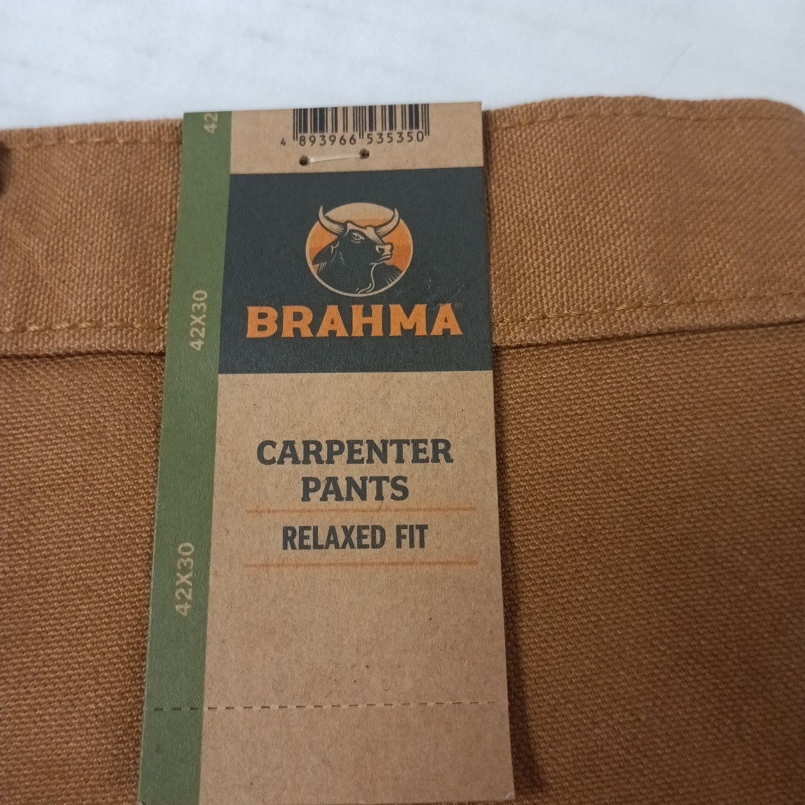 Other Brahma Work Carpenter Pants Men Size 42x30 Relaxed Fit Brown Size US 42 / EU 58 - 2 Thumbnail