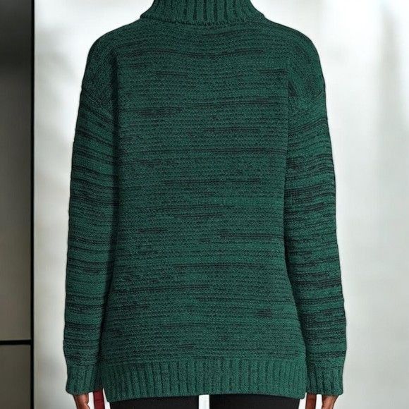 Bcbgmaxazria BCBGMaxAzria Green Textured Turtleneck Sweater NEW Large Size L / US 10 / IT 46 - 8 Thumbnail