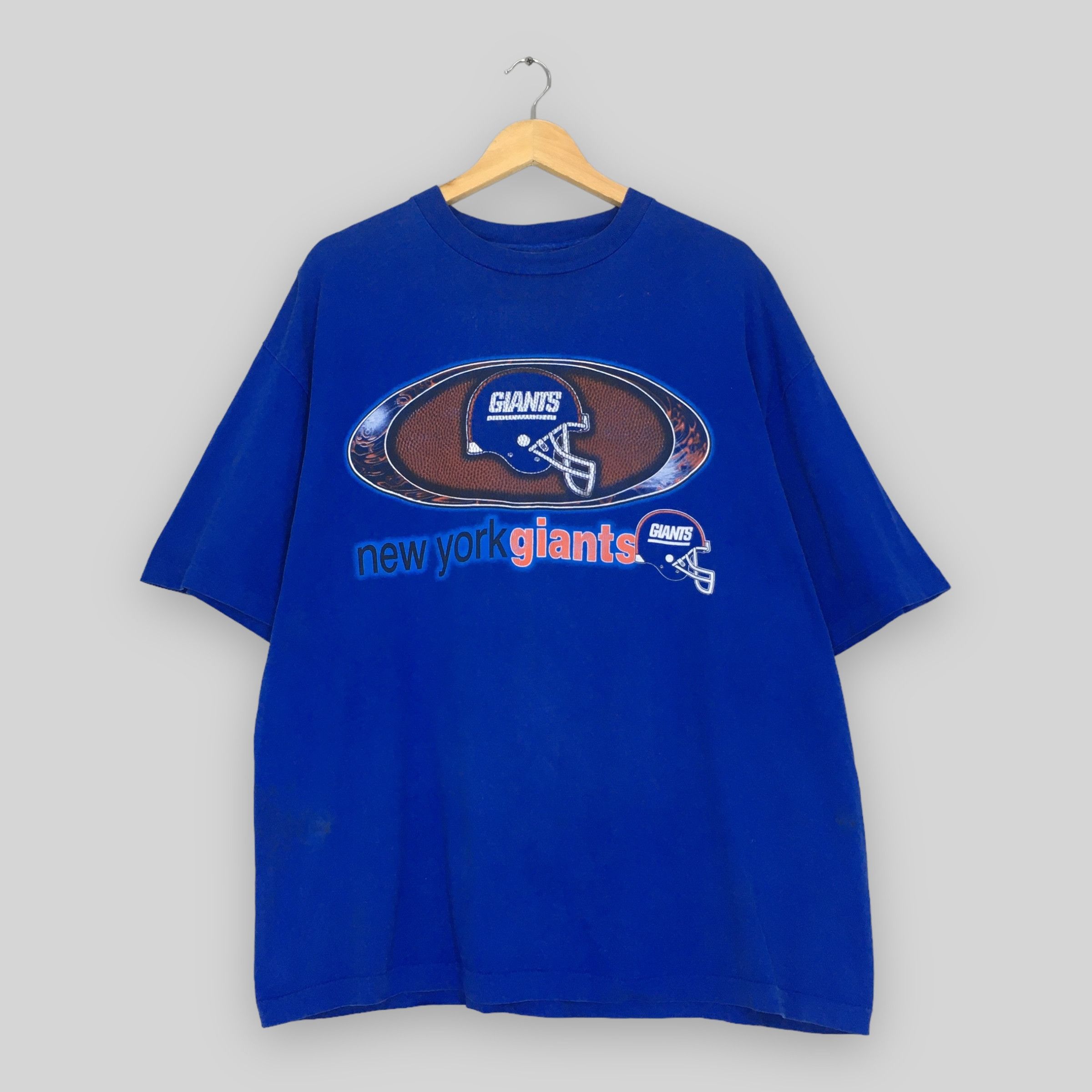NFL Vintage 90s New York Giants NFL Blue T Shirt XXLarge Size US XXL / EU 58 / 5 - 1 Thumbnail
