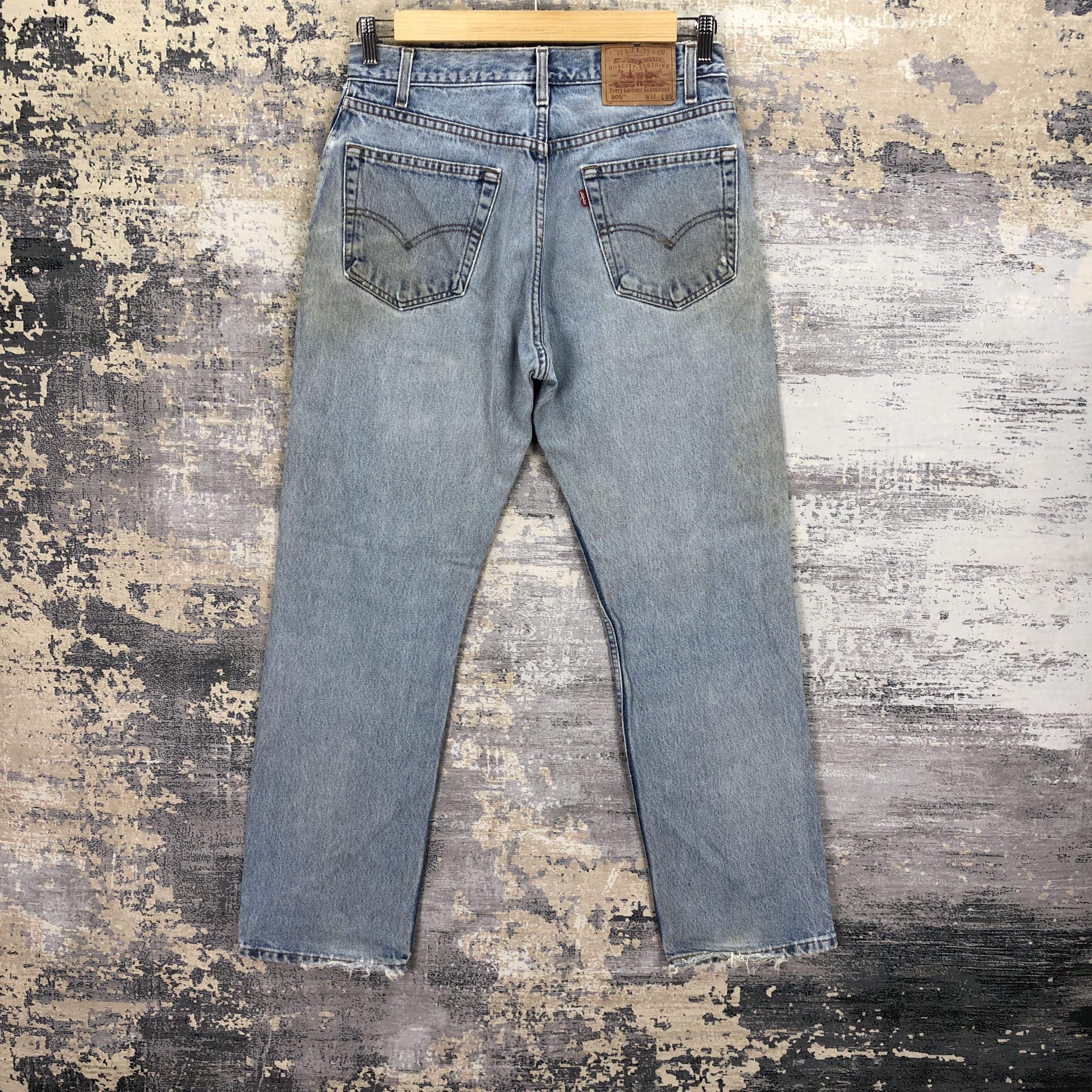 Levi's Vintage Levis 505 Distressed Jeans Levi's Faded Wash Denim Size US 30 / EU 46 - 2 Thumbnail