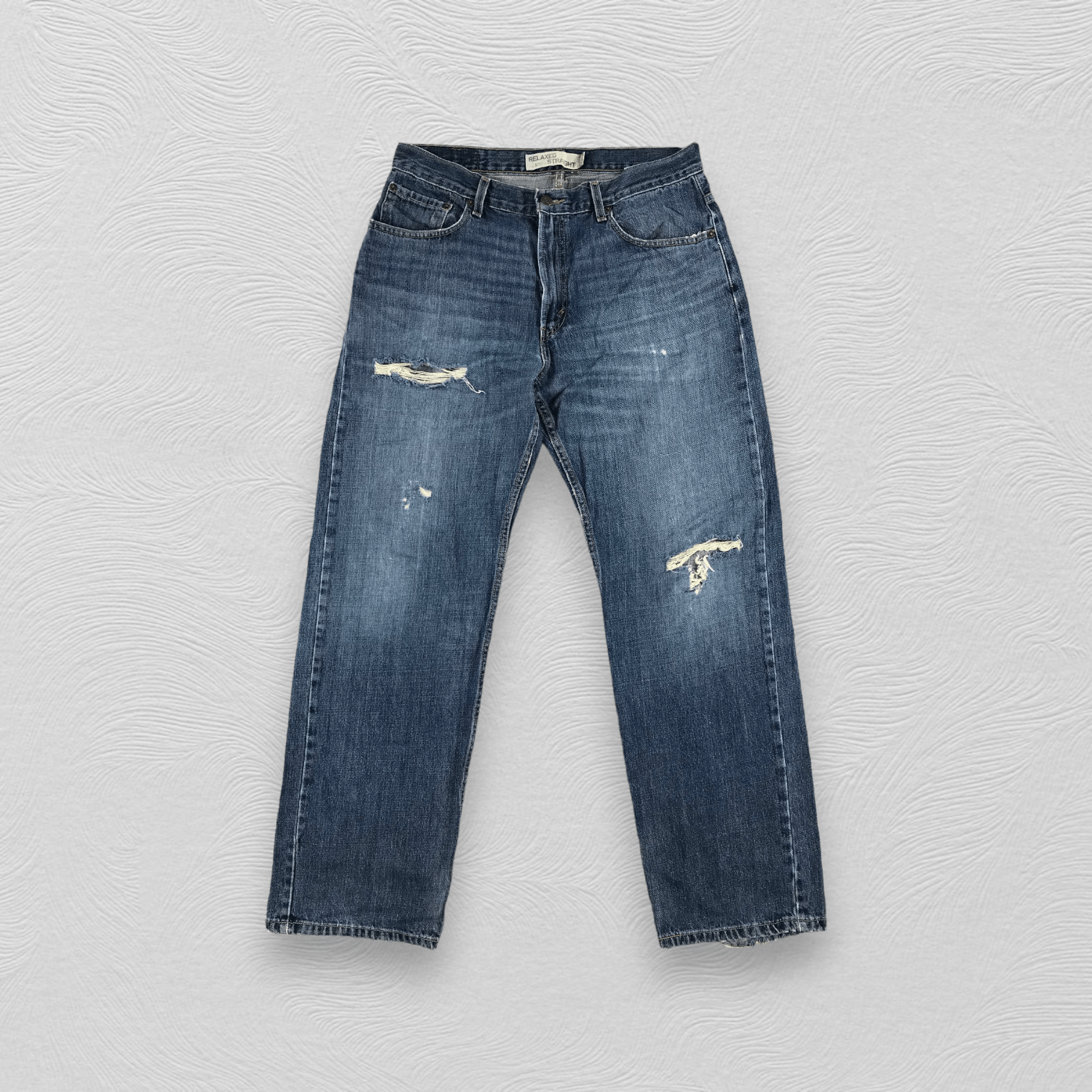 image of Vintage Levi's 559 Jeans Faded Blue Distressed Denim Kj639, Men's (Size 33)