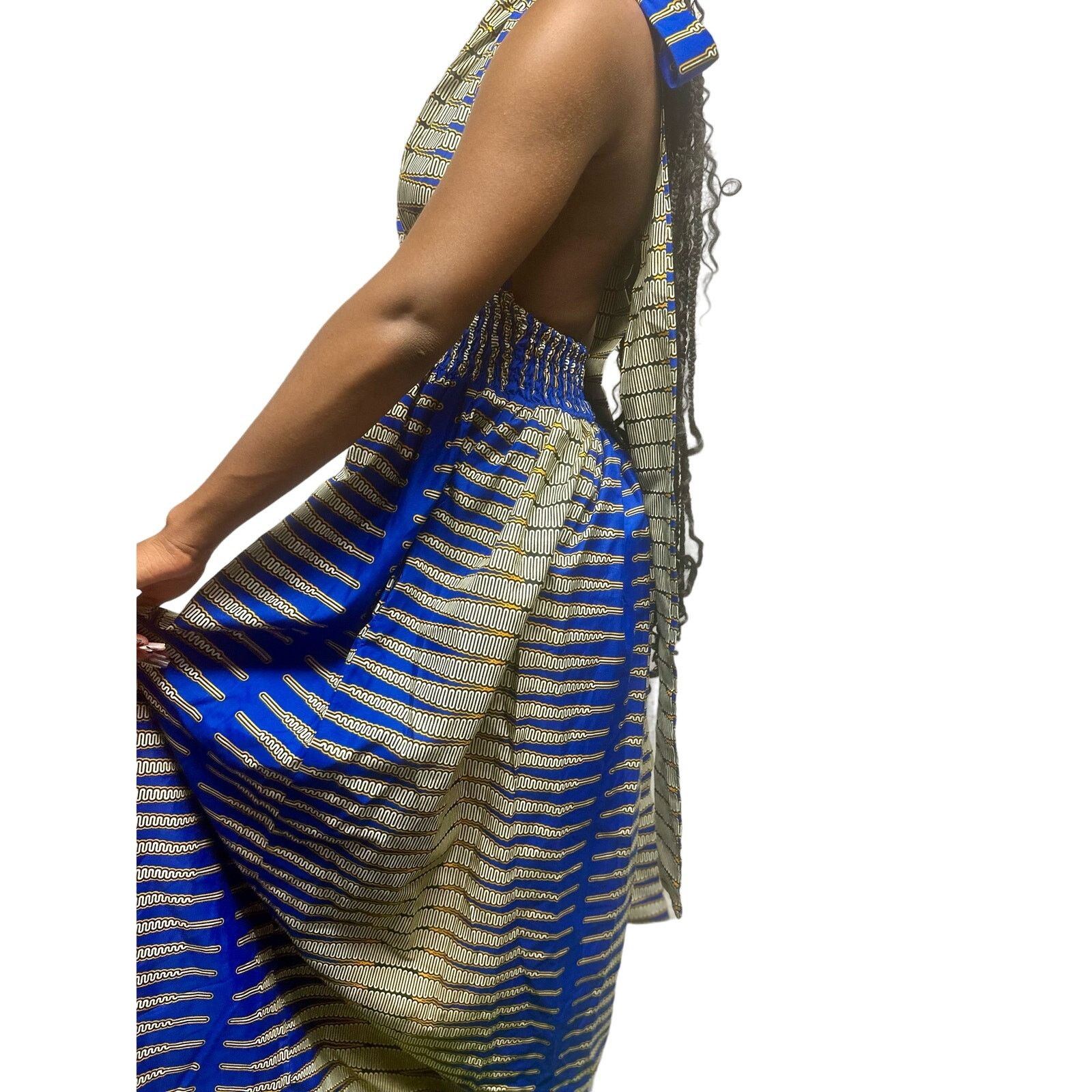 Other Royal Blue halter African print maxi dress Size M / US 6-8 / IT 42-44 - 4 Thumbnail