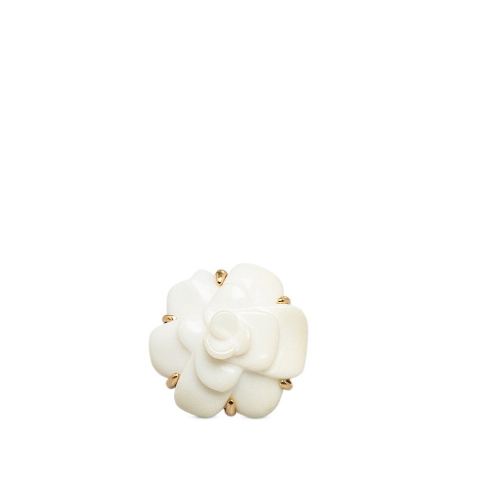 image of Chanel Camellia Ring, K18Yg Yellow Gold, Women's