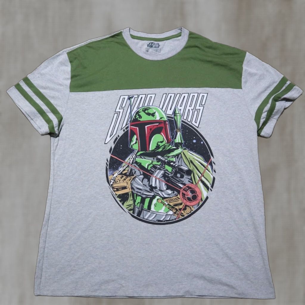 Star Wars Star Wars Shirt Men T-Shirt Womens XL Gray Mandalorian Bounty Hunter Din Djarin Graphic Print 90s Theme Art Movie Costume (if not violating rules). Size XL / US 12-14 / IT 48-50 - 1 Thumbnail