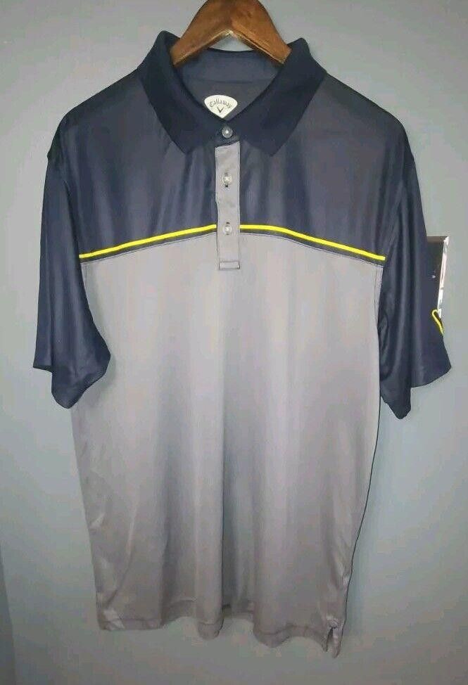 Callaway Callaway Mens Polo (Blue & Gray) Size XL Short Sleeve Golf Size US XL / EU 56 / 4 - 1 Thumbnail