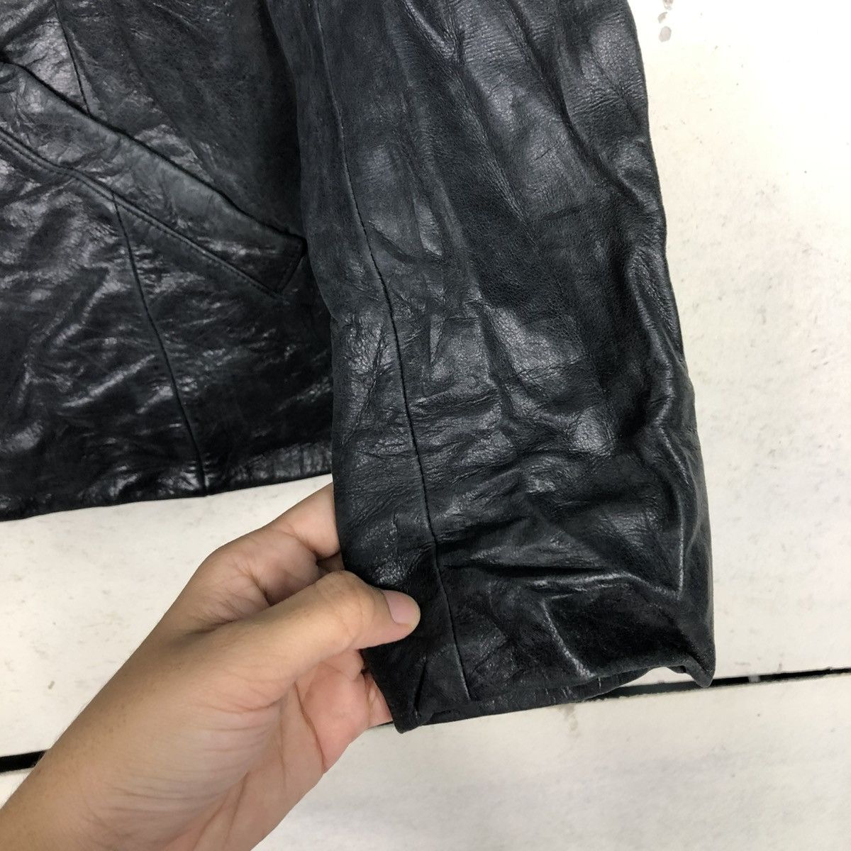 Japanese Brand 🔥VINTAGE BIKER SOFT LEATHER JACKET OZOC ISSEY MIYAKE Size US S / EU 44-46 / 1 - 17 Thumbnail