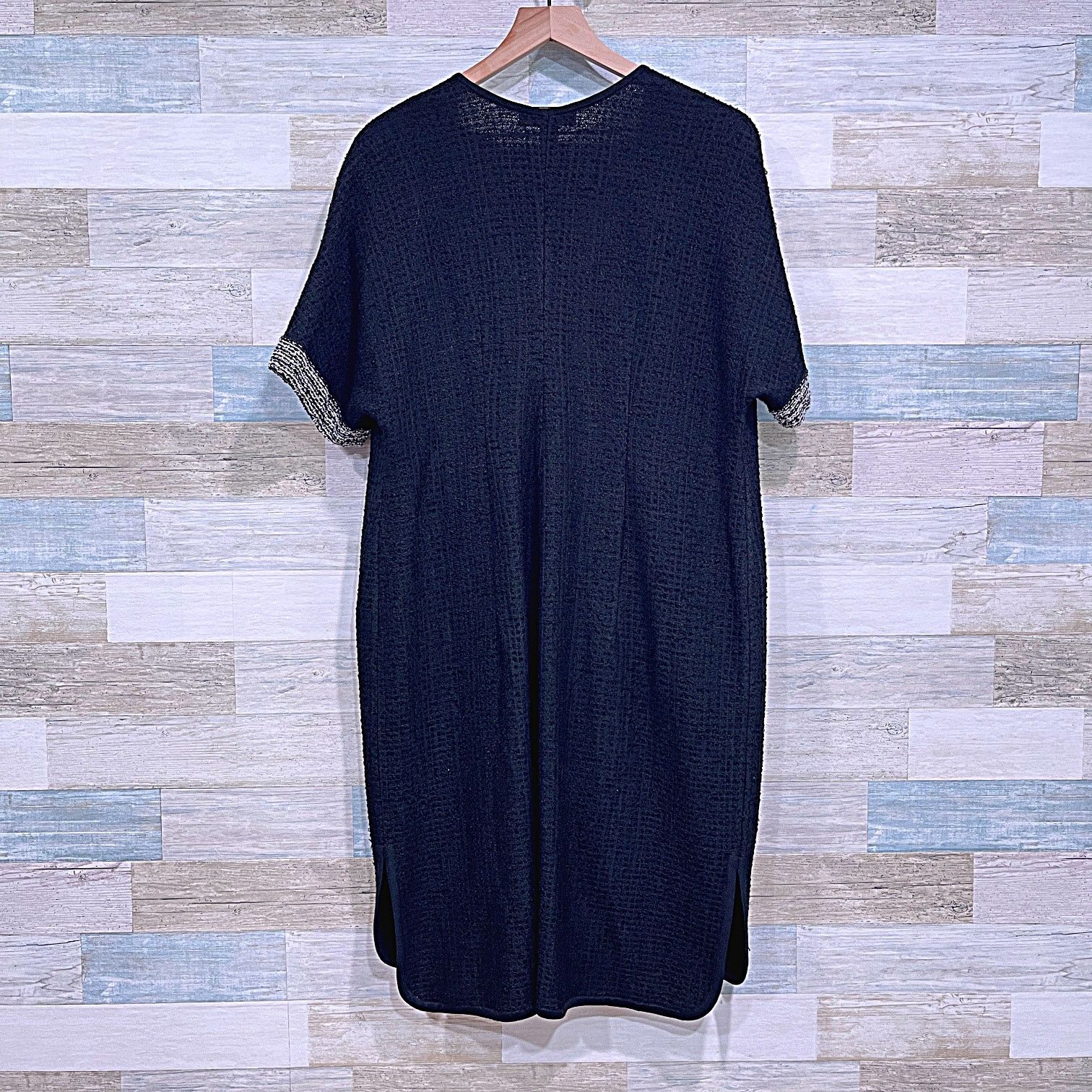 St. John ST JOHN Textured Knit Wool Blend Duster Black Womens XL Size XL / US 12-14 / IT 48-50 - 3 Thumbnail