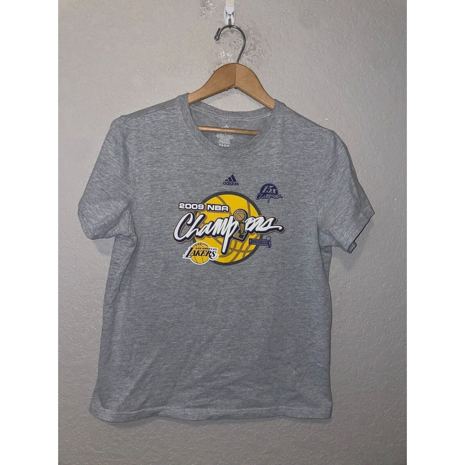 Adidas 2009 NBA Champions Los Angeles Lakers Shirt Tee M Medium Size US M / EU 48-50 / 2 - 1 Thumbnail