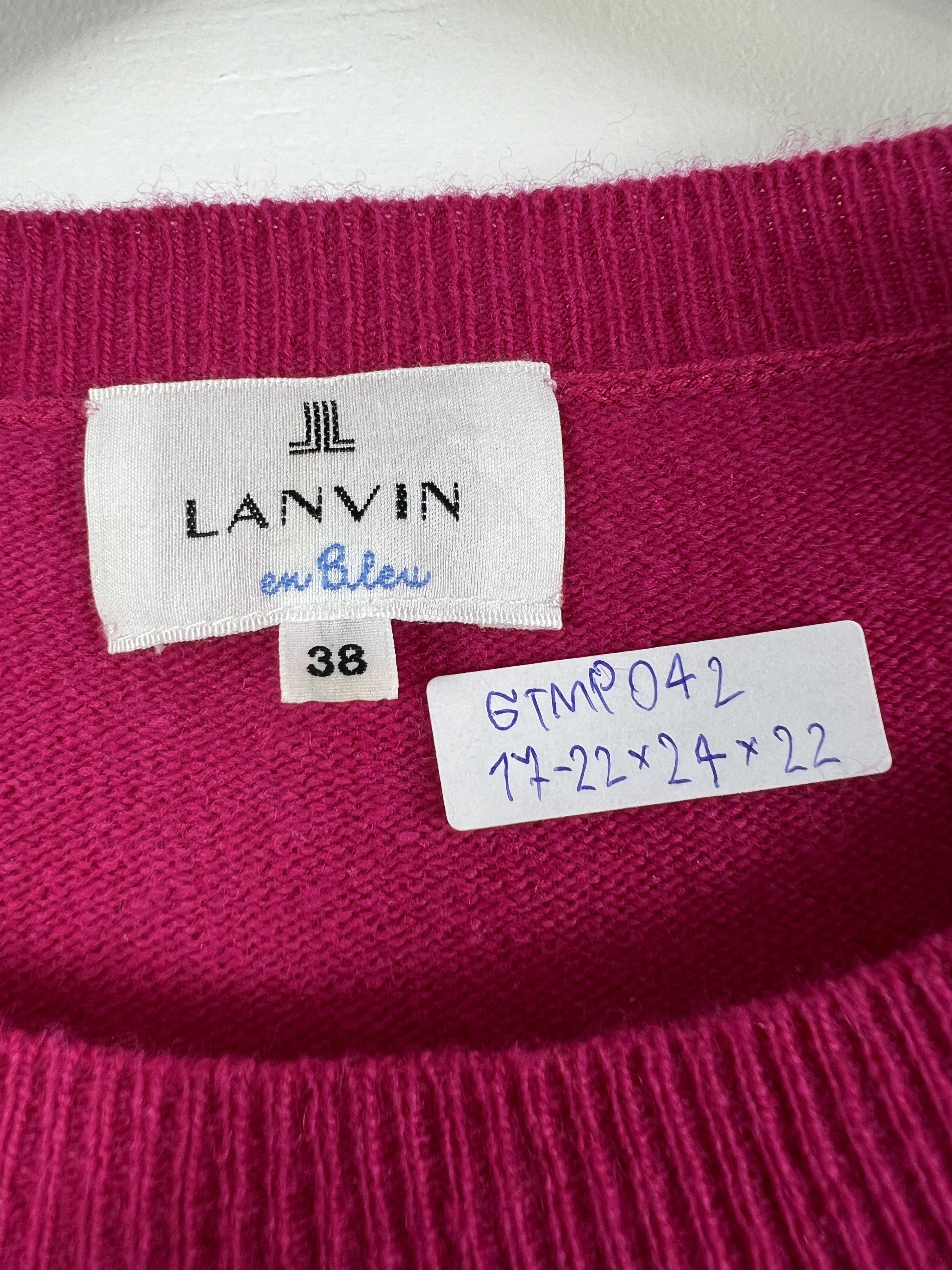 Lanvin Lanvin en Bleu Pink Sweatshirt (38) GTMP042 Size S / US 4 / IT 40 - 2 Thumbnail