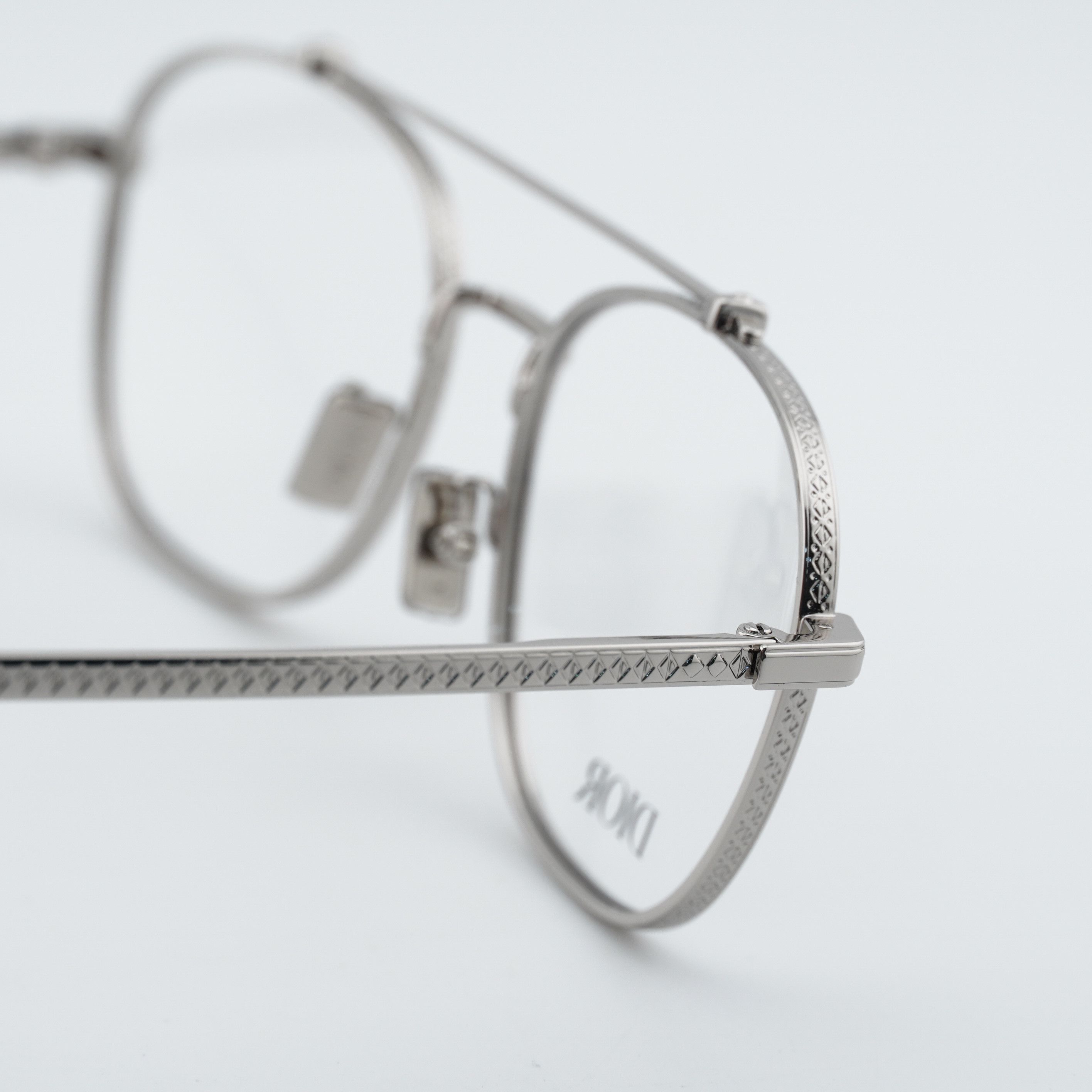 Dior Dior CD DIAMONDO R2U F200 Eyeglasses Silver 54mm Aviator Size ONE SIZE - 7 Thumbnail