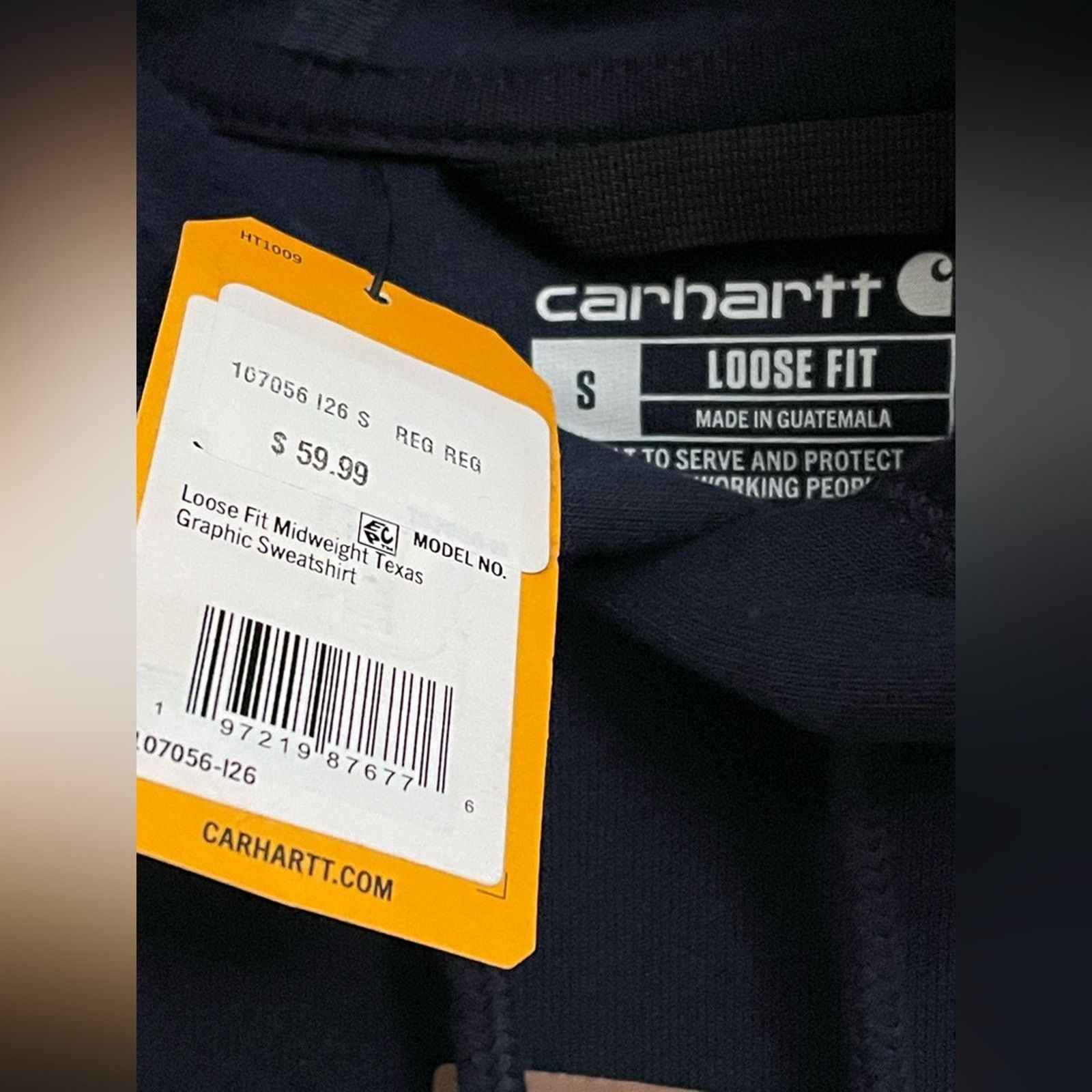 Carhartt Carhartt Midweight Sweatshirt Hoodie Navy Mens Small Size US S / EU 44-46 / 1 - 5 Thumbnail