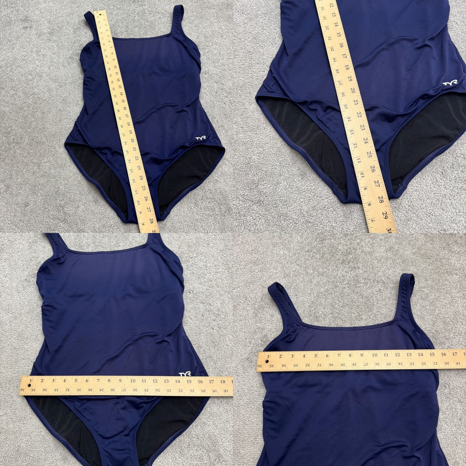 Vintage TYR One Piece Swimwear Womens 10 Blue Padded Tummy Control Beachwear Size ONE SIZE - 8 Thumbnail