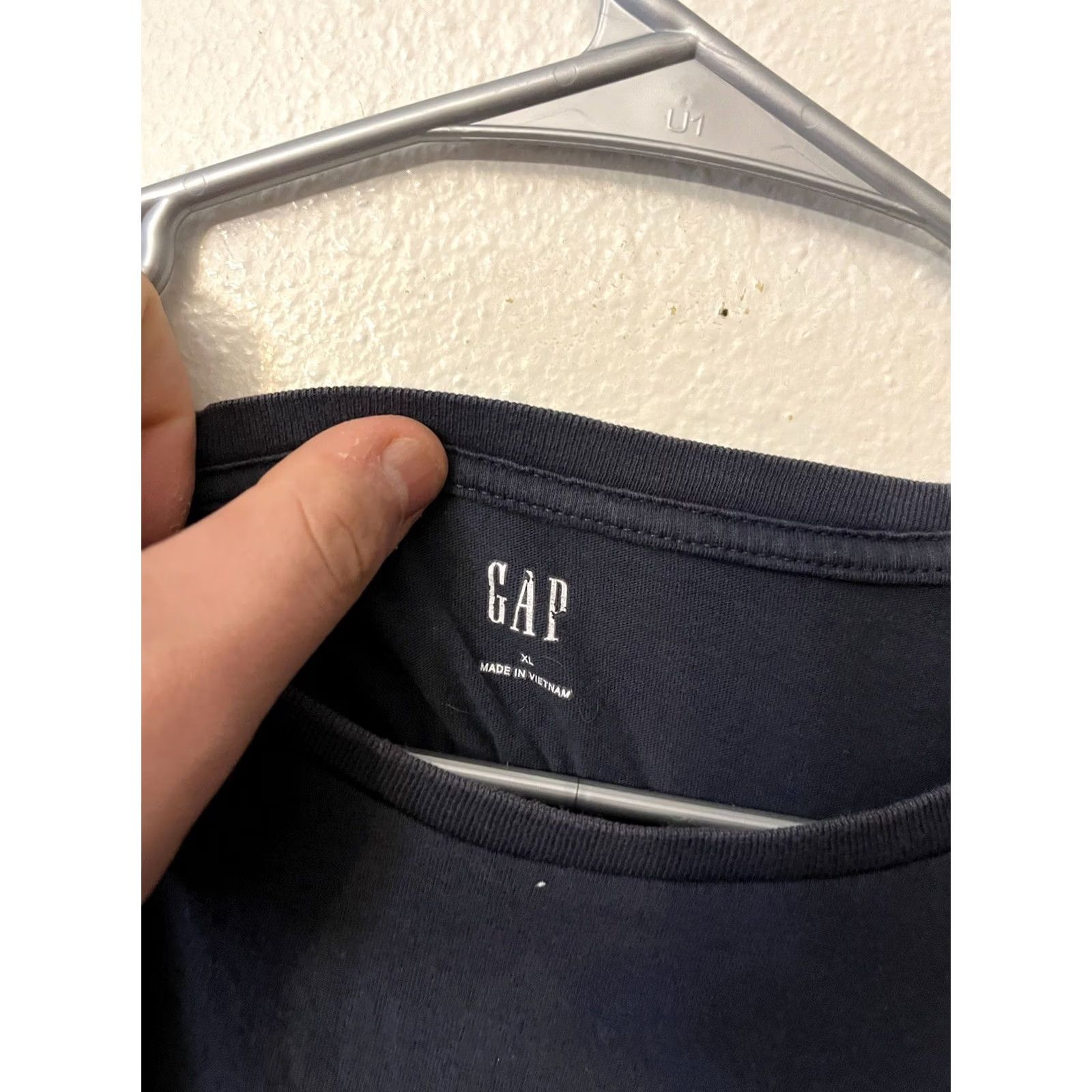 Gap Gap NYC Shirt Adult XL Navy Blue Logo T-Shirt, Cotton, Knit, Short Sleeve, Crew Neck, Men, 2010s NYC City USA Retro Style Size US XL / EU 56 / 4 - 2 Thumbnail