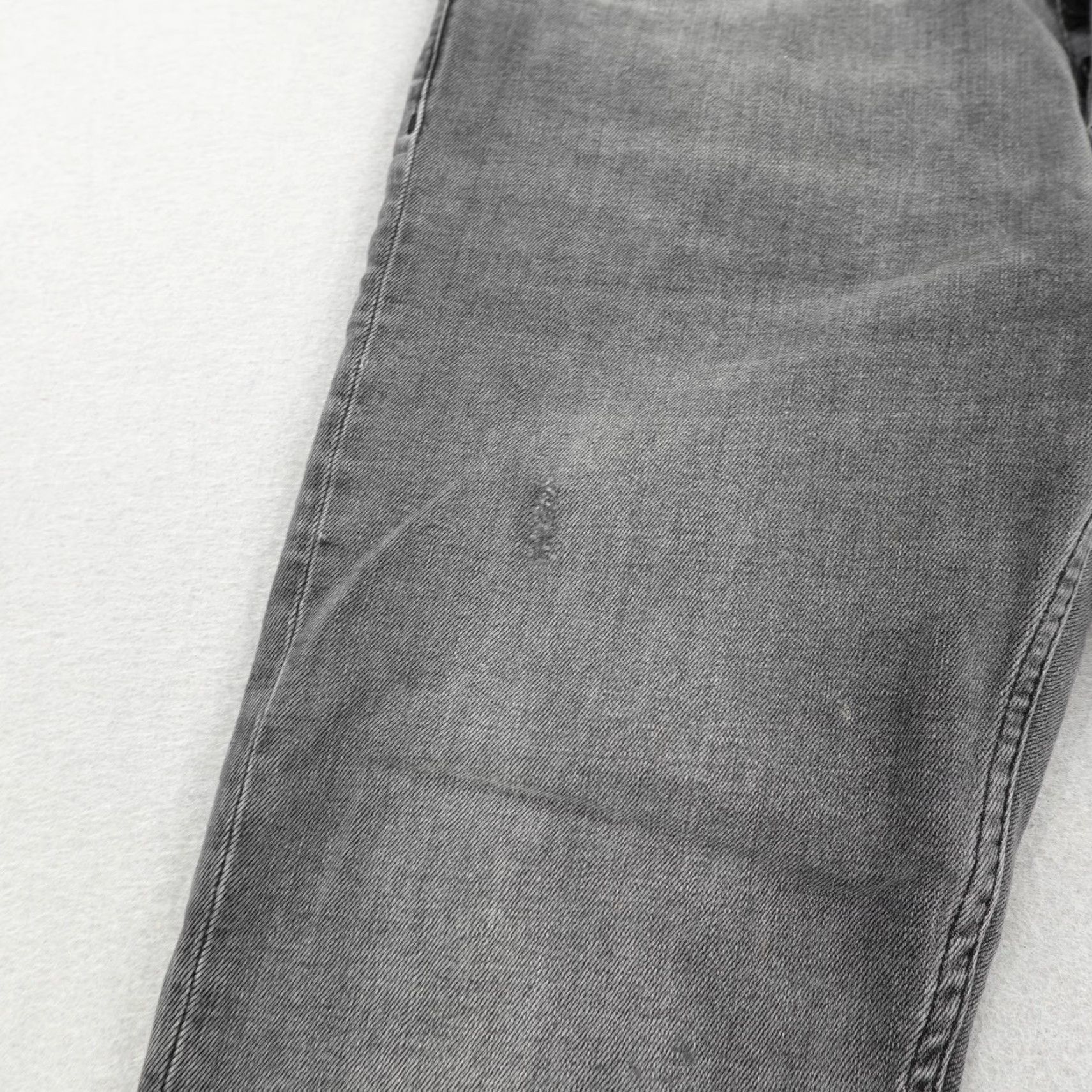 Allsaints AllSaints Cigarette Jeans Mens 32 Slim Fit Distressed Button Fly Denim Faded Gray Size US 32 / EU 48 - 3 Thumbnail