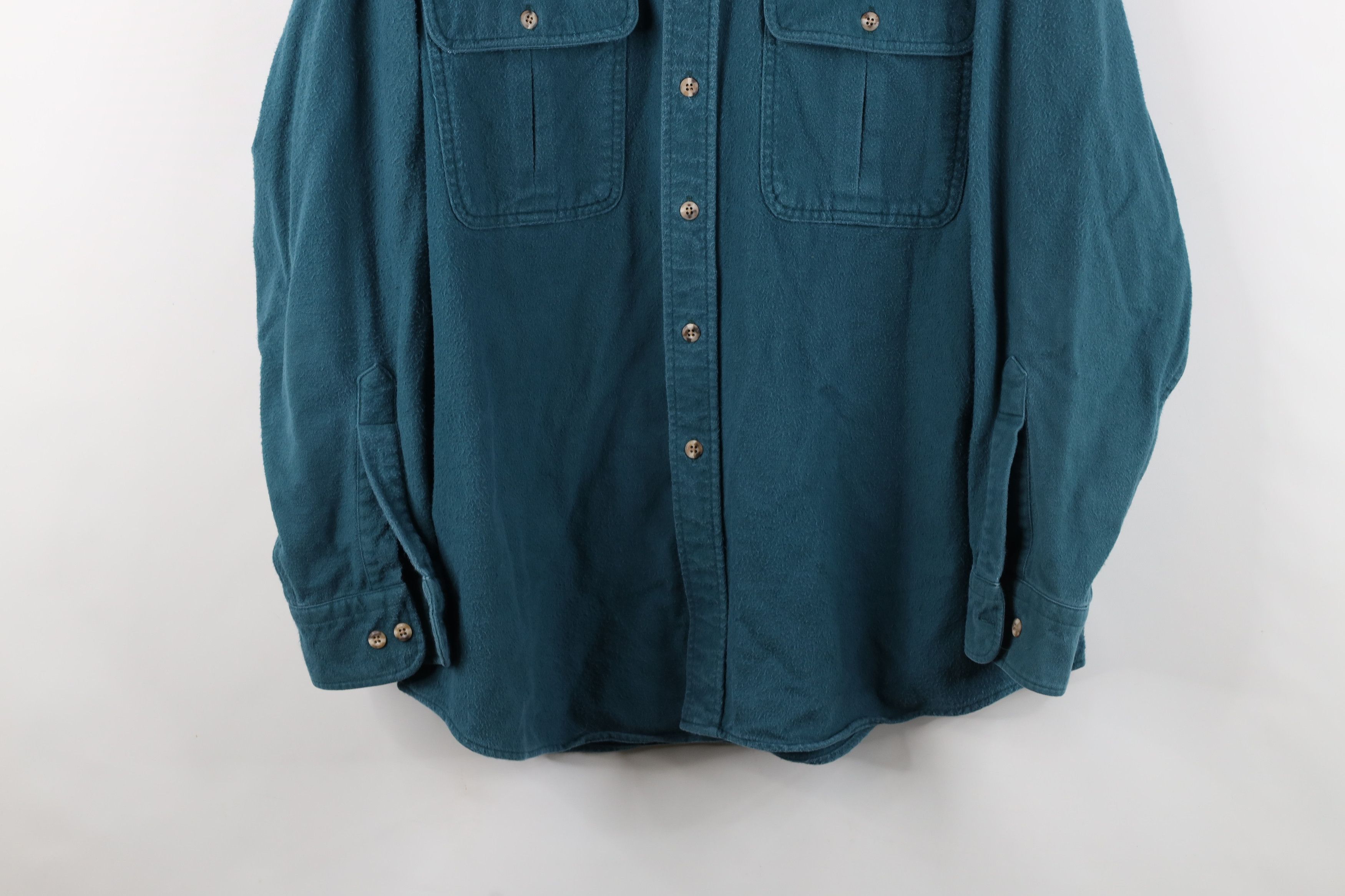 Vintage Vintage 90s Streetwear Cloth Collared Button Shirt Green Size US XL / EU 56 / 4 - 3 Thumbnail