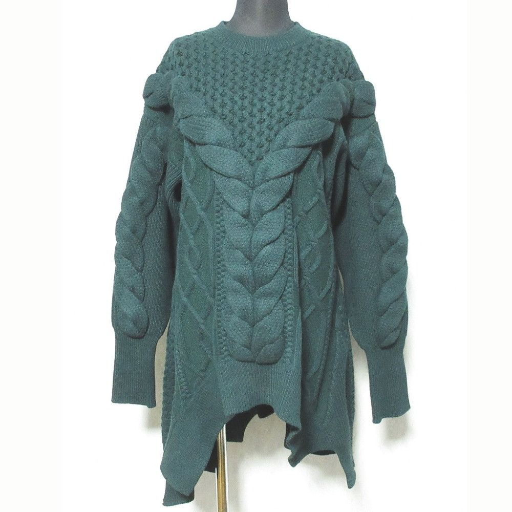 Other Other nagonstans Asymmetric Hem Cable Knit Sweater Textile Tops 470EA170-1920 DUTY FREE for USA Size ONE SIZE - 1 Thumbnail