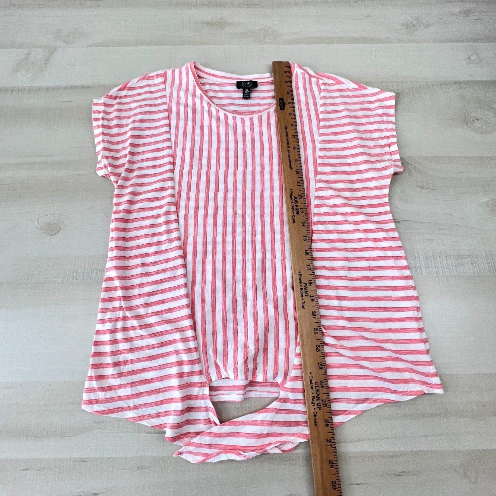 Jones New York Jones New York Womens Top Large Pink White Striped Knit Shirt Tie Front Size L / US 10 / IT 46 - 5 Thumbnail