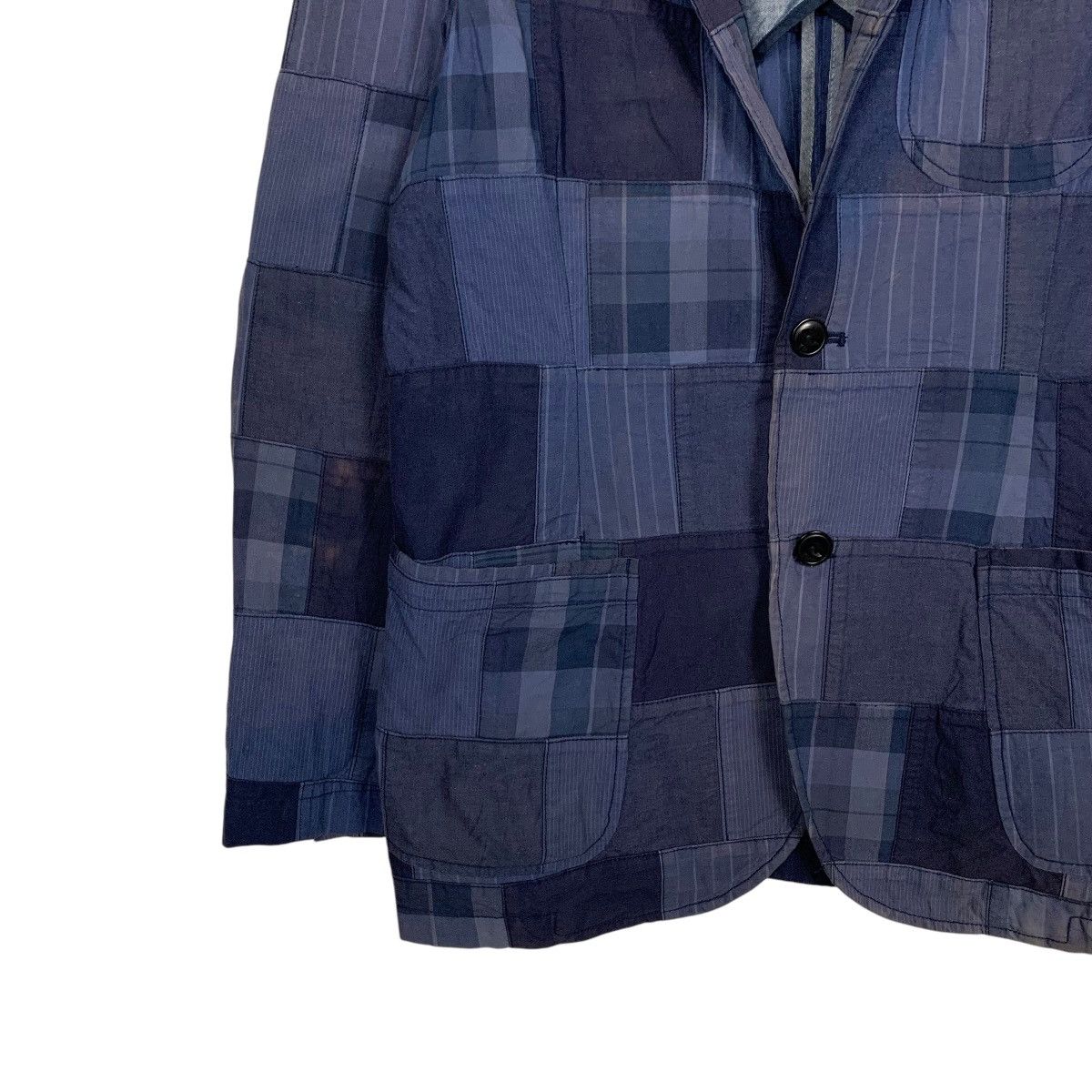 Tommy Hilfiger TOMMY HILFIGER Blue Patchwork Tailored Jacket #2778-C125 Size US M / EU 48-50 / 2 - 5 Thumbnail
