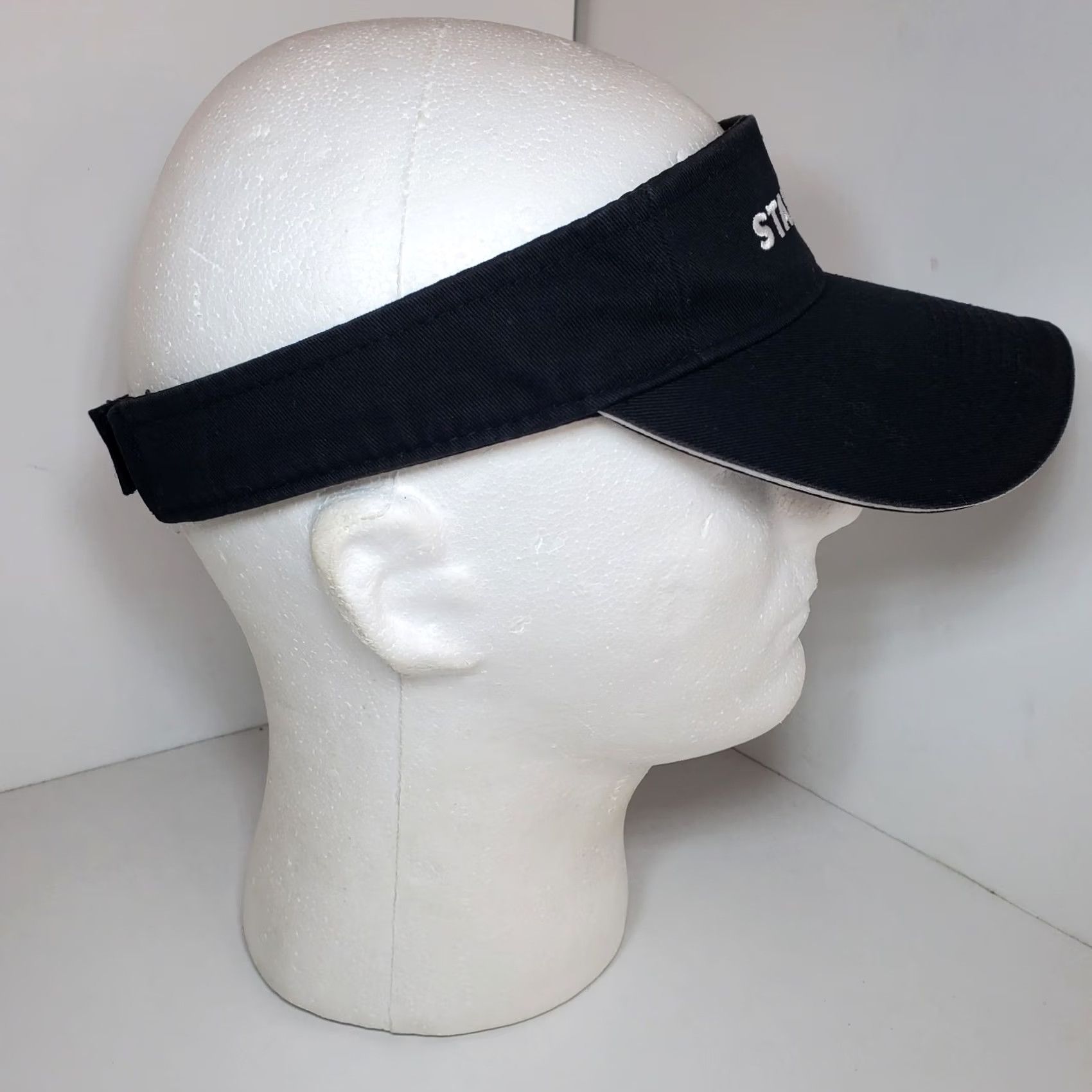 Vintage Starbucks Visor Hat Unisex Adjustable Strapback Black Canvas Cotton Cap Men Women Size ONE SIZE - 4 Thumbnail