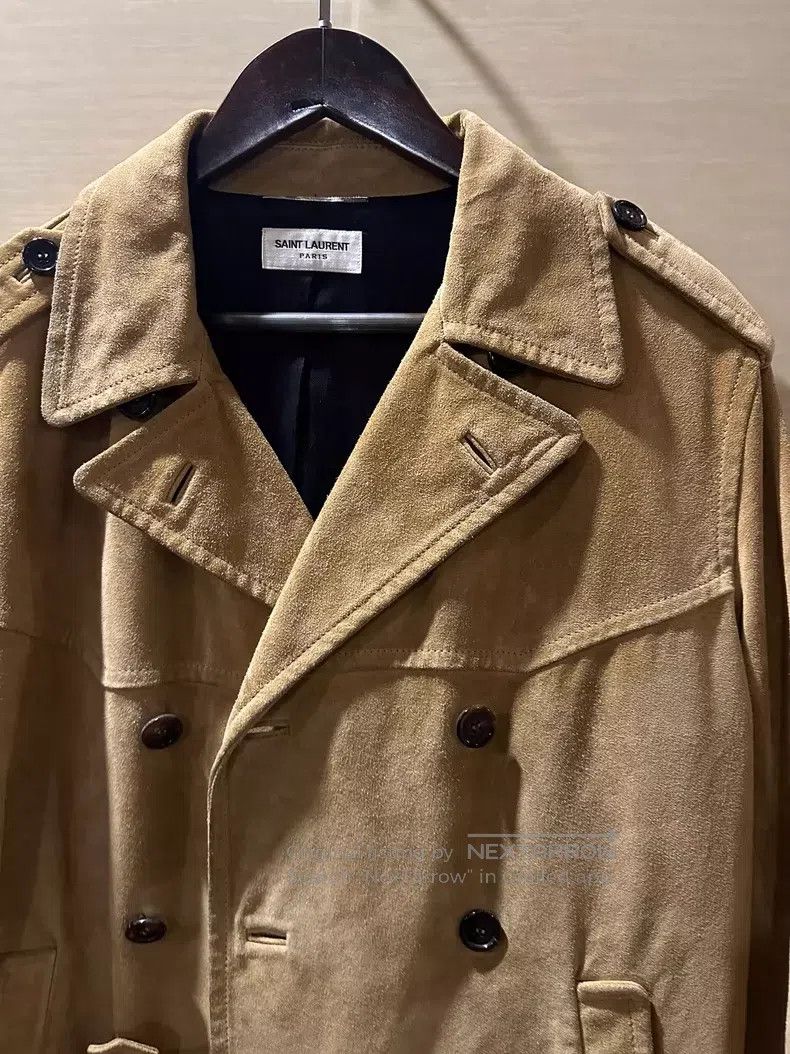 Saint Laurent Paris Saint Laurent Paris Distressed suede leather jacket Size US S / EU 44-46 / 1 - 5 Thumbnail