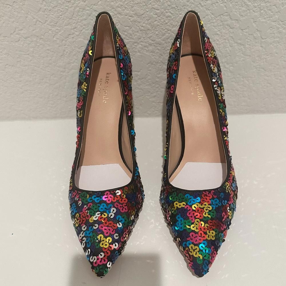 Kate Spade Kate Spade Valerie Rainbow Sequin High Heel Pumps 9.5 Size US 9.5 / IT 39.5 - 3 Thumbnail
