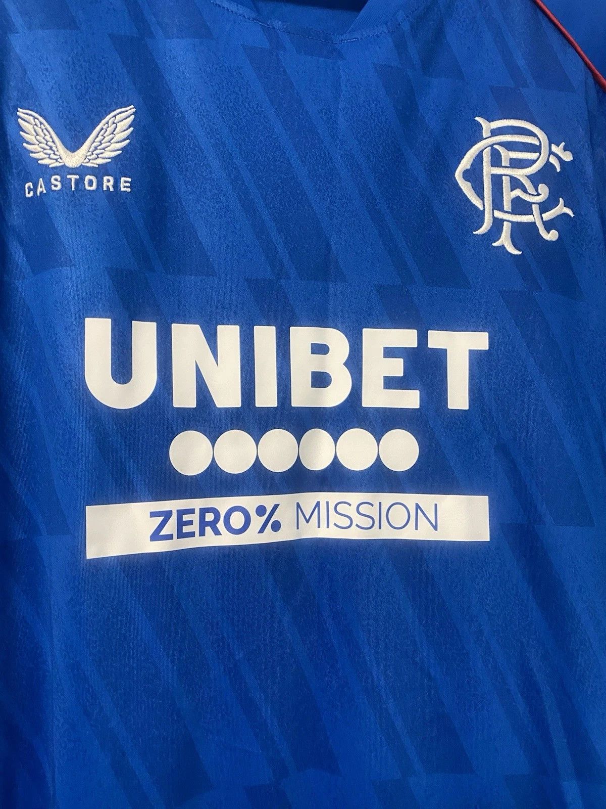Castore Rangers 2024 2025 Home Jersey Shirt Soccer Long Sleeve Size US M / EU 48-50 / 2 - 3 Thumbnail