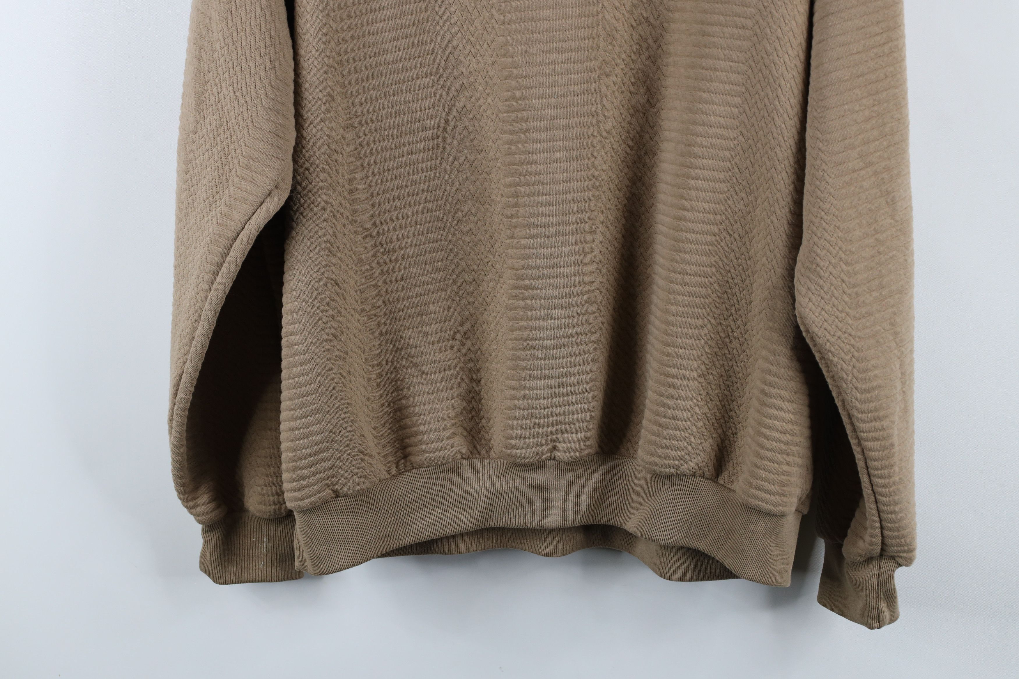 Vintage Vintage 90s Streetwear Textured Collared Pullover Polo Beige Size US L / EU 52-54 / 3 - 11 Thumbnail