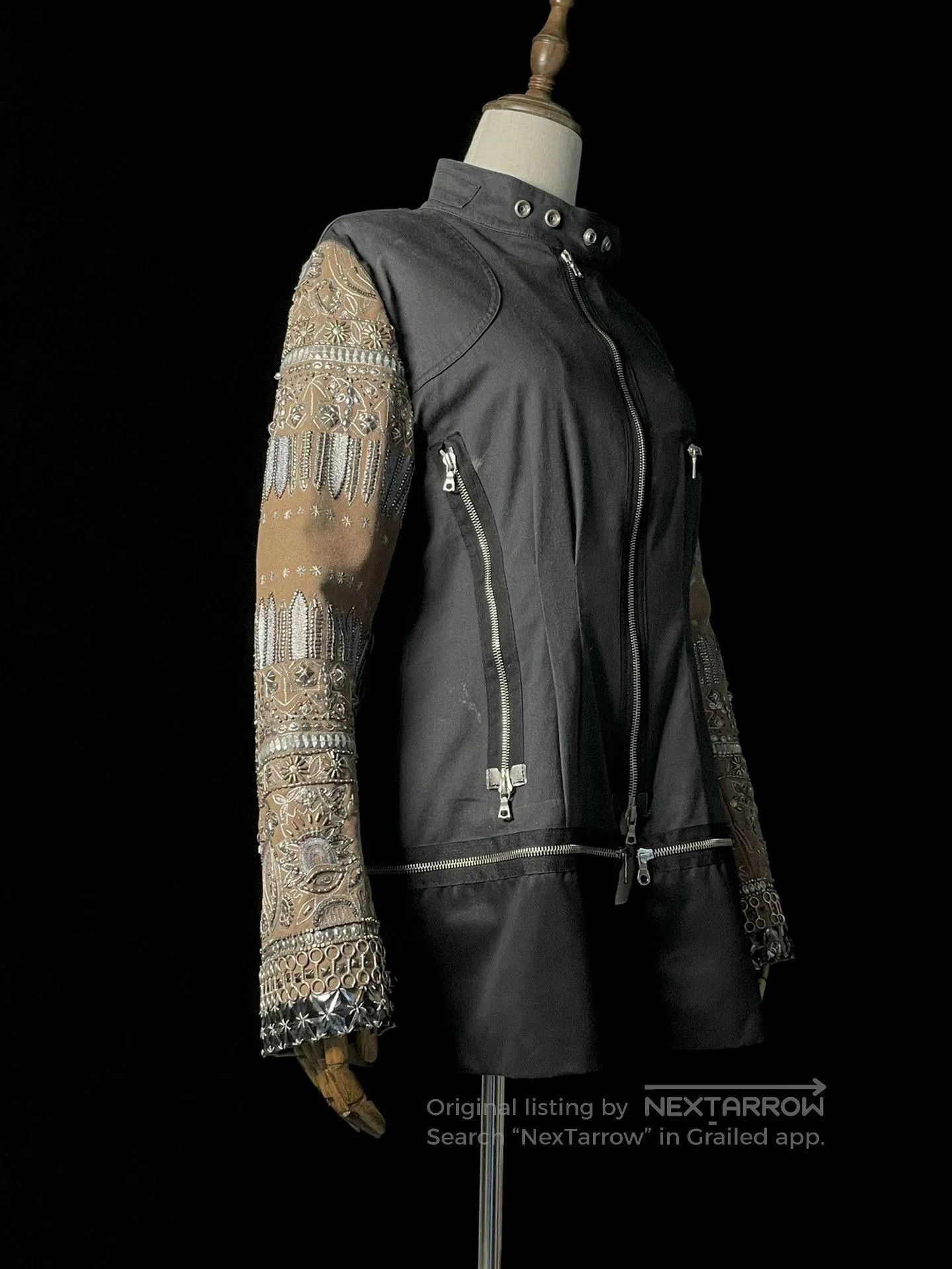 Dries Van Noten drapes van noten embroidered metallic jacket. Size L / US 10 / IT 46 - 5 Thumbnail