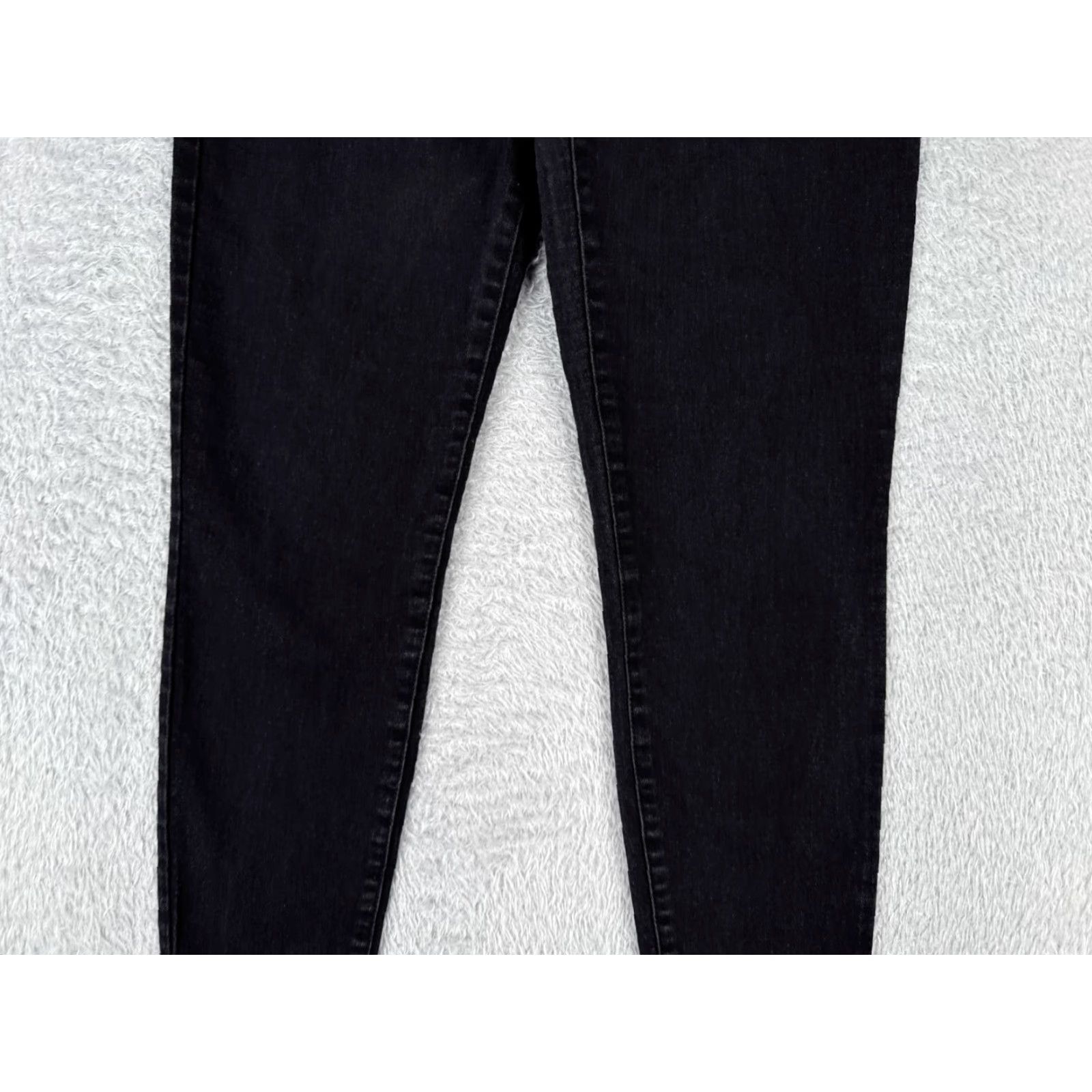 Vintage D. Jeans Women Jeans Black 8 Mid Rise Skinny Denim 28x27 5-Pocket Rhinestone Distressed Cotton Regular Size 30" / US 8 / IT 44 - 3 Thumbnail