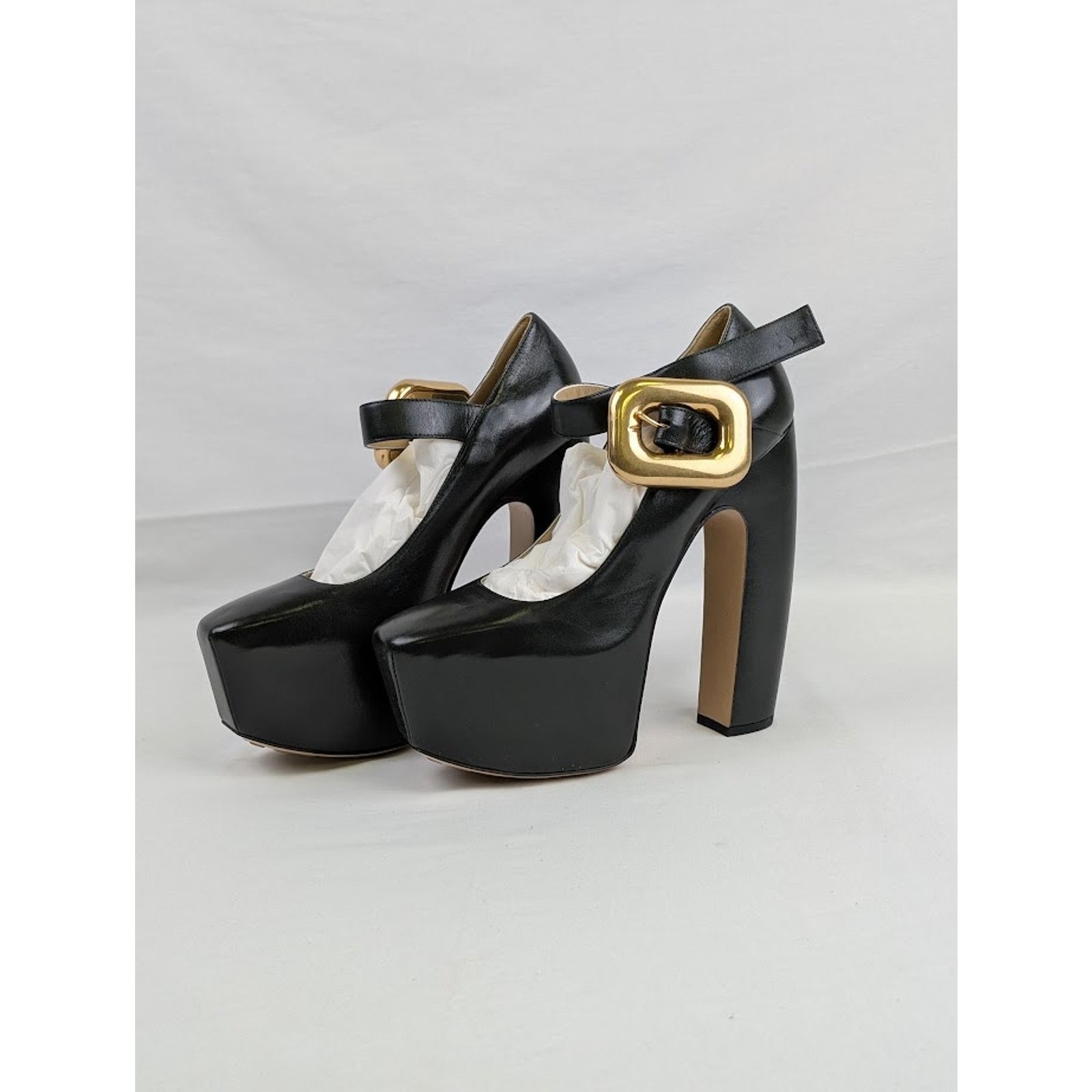 Bottega Veneta o1rshd1 Nappa Mostra Pumps Club In Dark Green Size US 8 / IT 38 - 12 Thumbnail