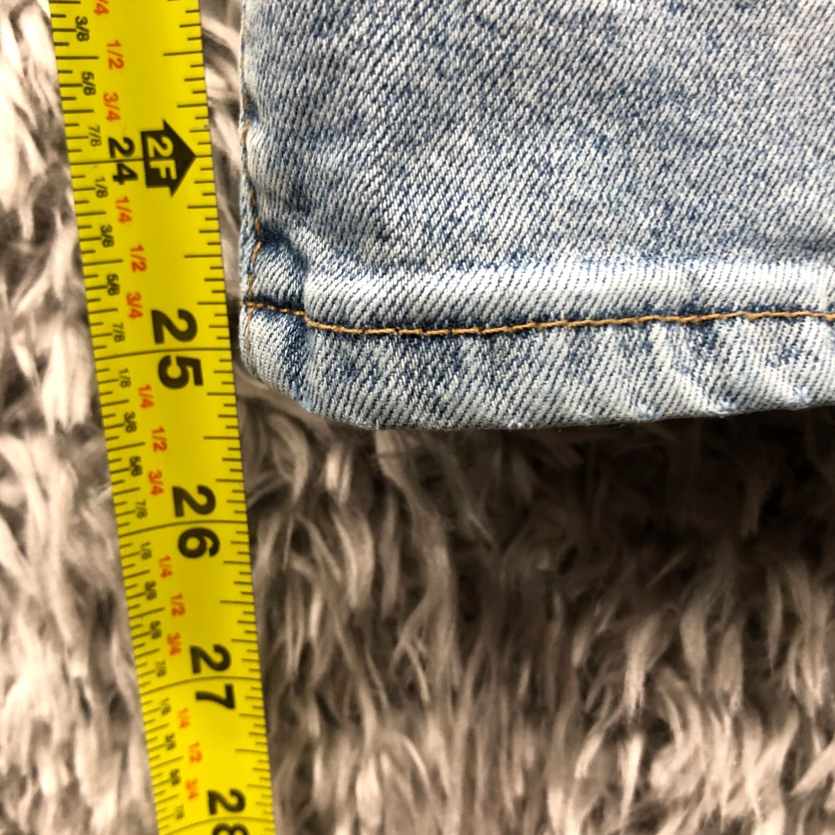 Denizen DENIZEN Jeans Size 11 Juniors Mid Rise Dark Wash Blue Denim Distressed Mother Mom Jean Womens Jeans Regular Fit 30x26 Size 32" / US 10 / IT 46 - 3 Thumbnail