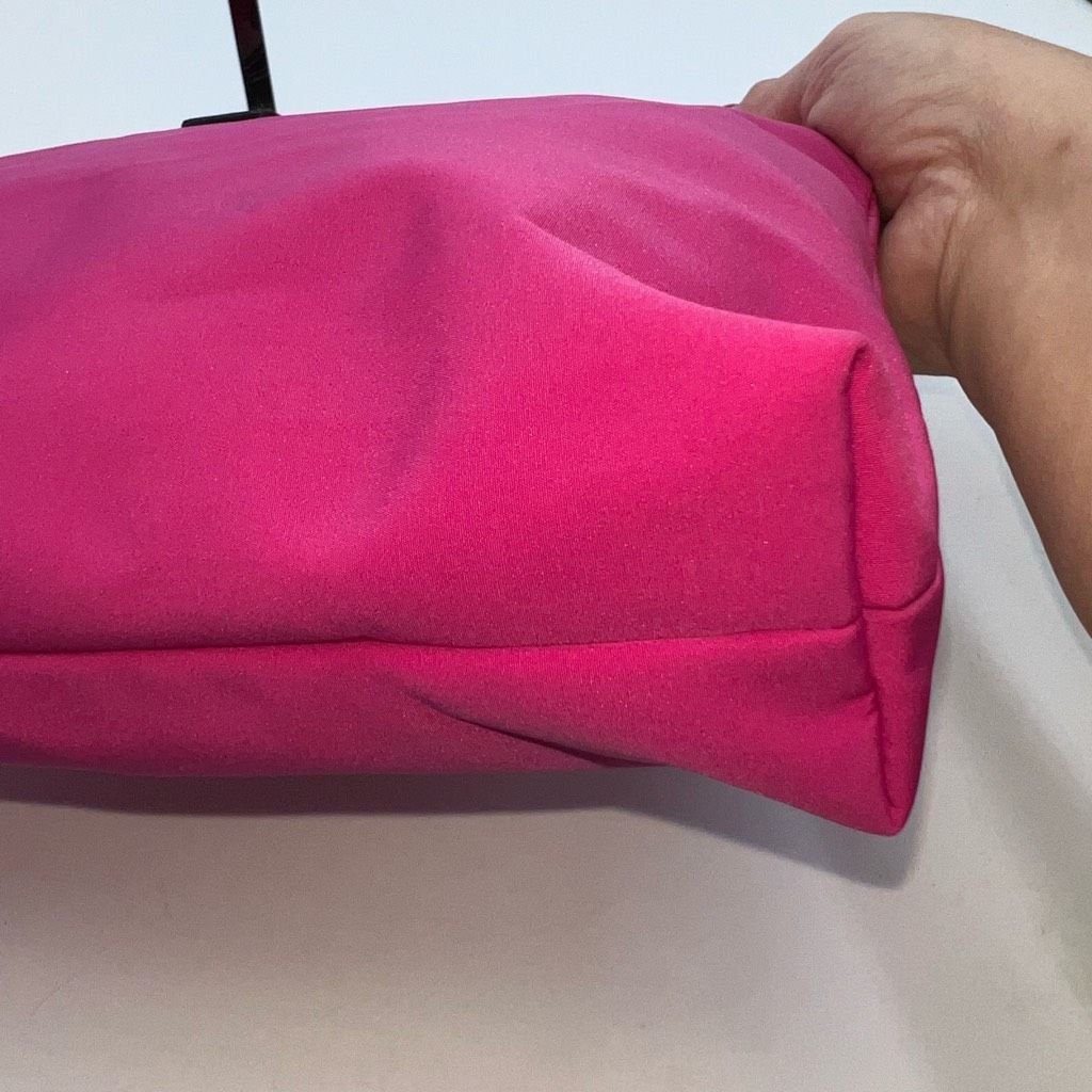 Lauren Ralph Lauren Ralph Lauren Hot Pink Thick Nylon And Leather Shoulder Bag Size ONE SIZE - 5 Thumbnail