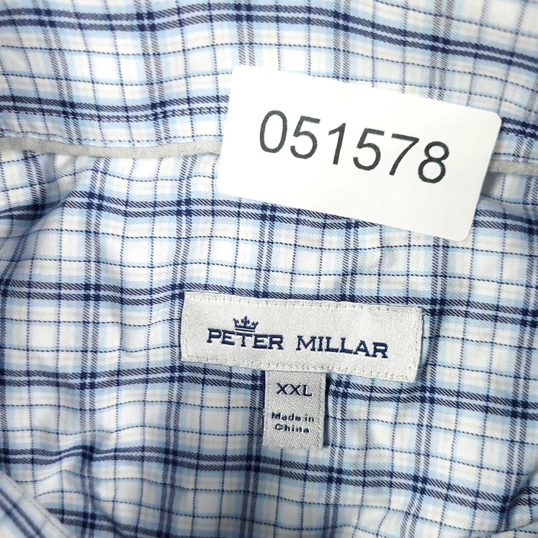 Peter Millar VINTAGE Peter Millar Shirt Mens Size 2XL Blue Plaid Button-Up Short Sleeve Cotton Casual, Business, Formal, Preppy Mens Size US XXL / EU 58 / 5 - 7 Thumbnail