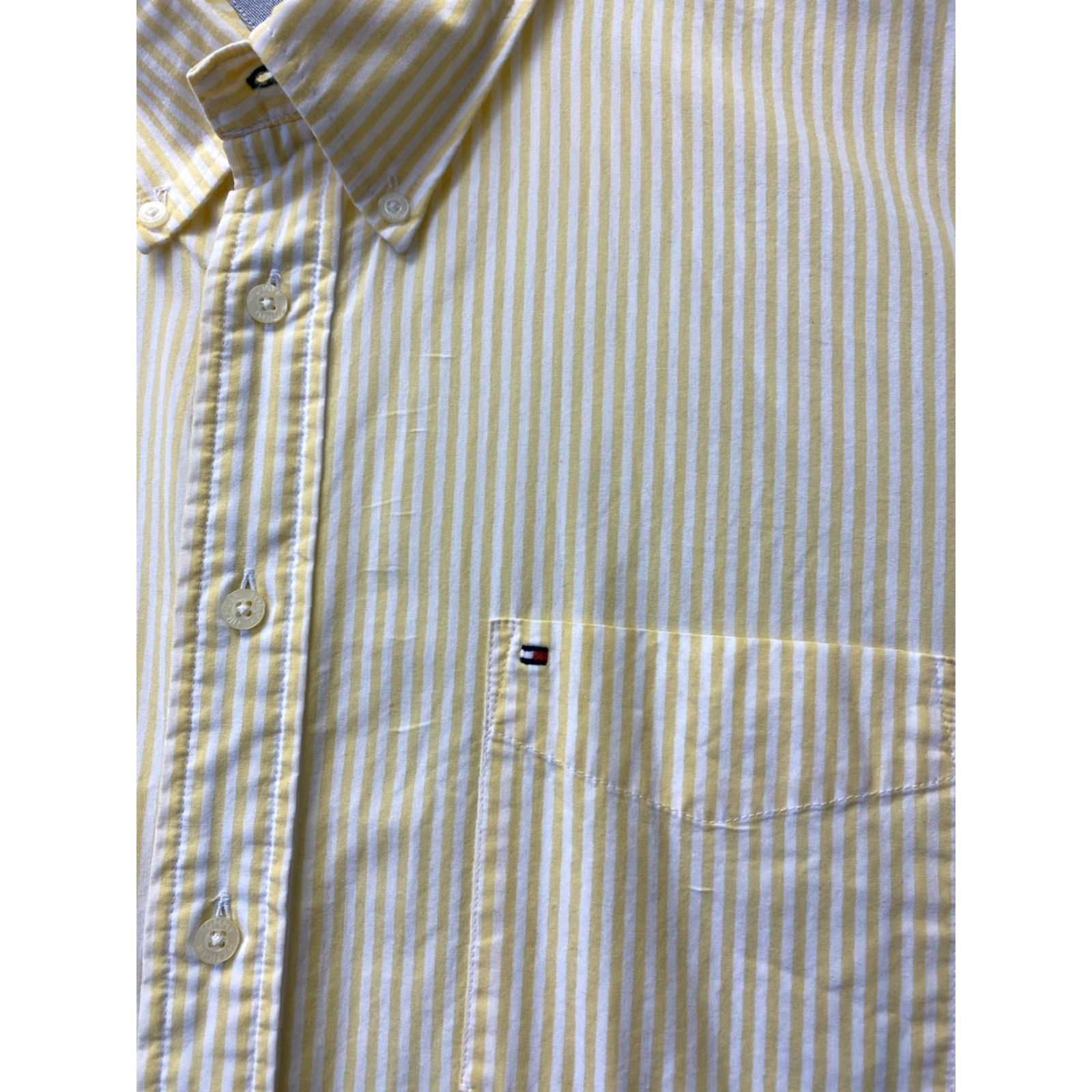 Tommy Hilfiger TOMMY HILFIGER Striped Casual Button-Up Shirt 2XL Yellow Long Sleeve Mens Size US XXL / EU 58 / 5 - 3 Thumbnail