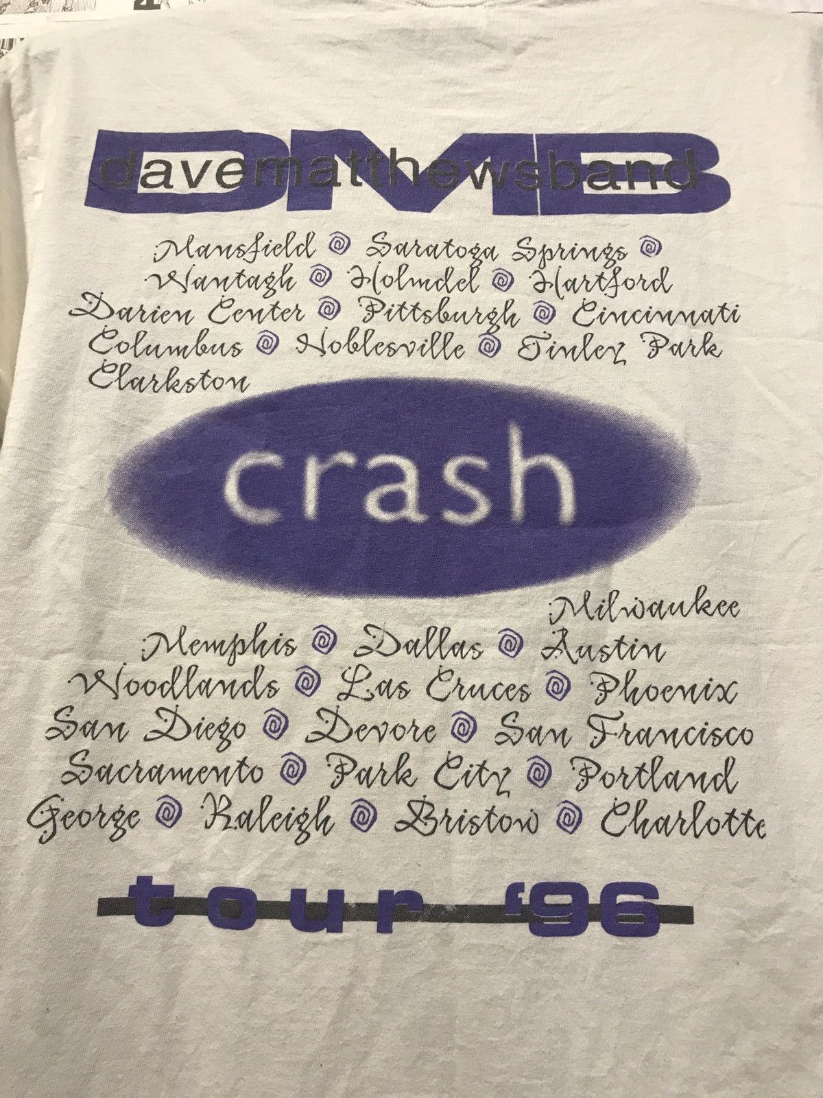 Band Tees × Japanese Brand × Vintage Dave Matthews Band 1996 Crash Tour Concert T-Shirt Unisex Size US L / EU 52-54 / 3 - 5 Thumbnail