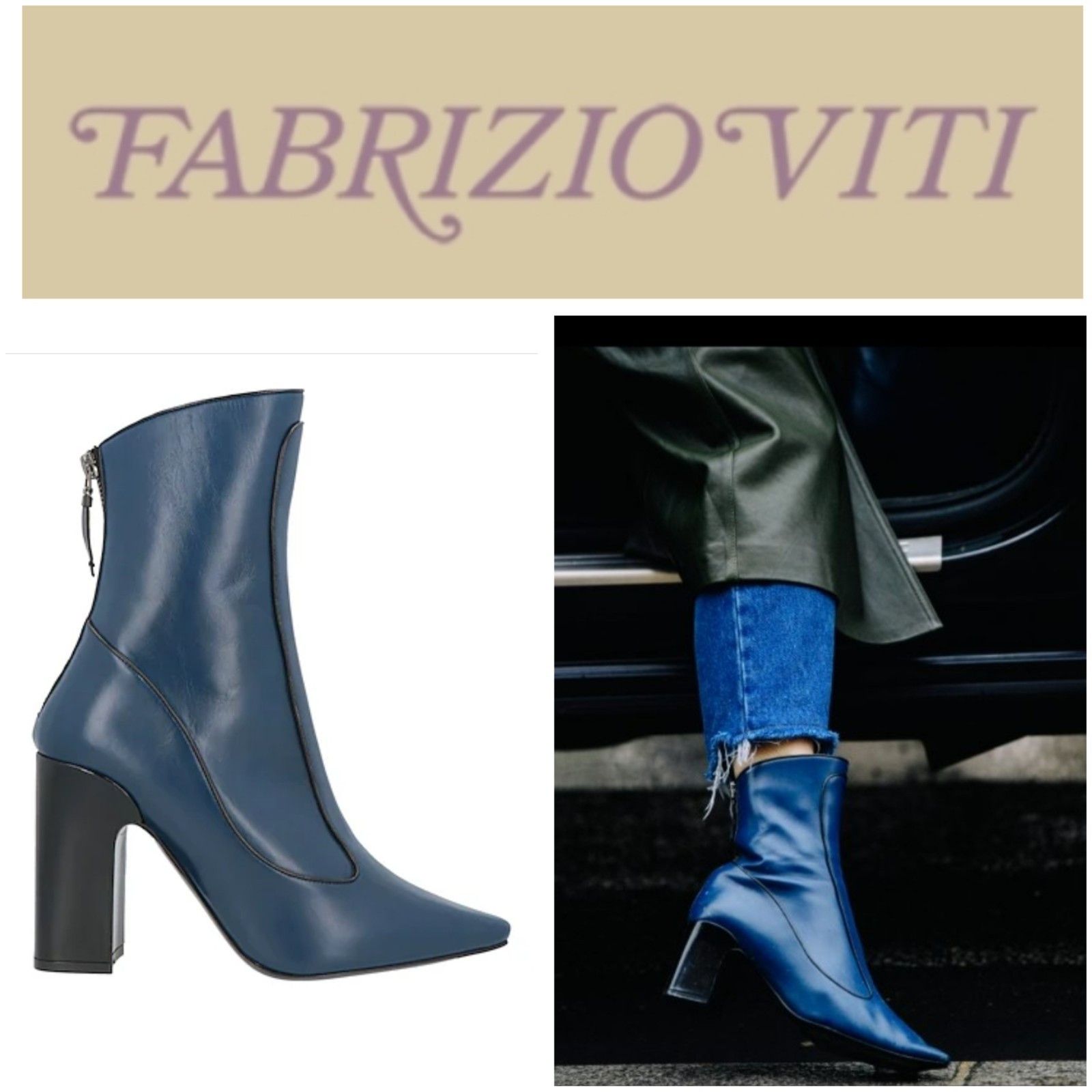Other FABRIZIO VITI CAPALBIO LEATHER TIMELESS BOOTIE 38/US 7.5 Size US 7.5 / IT 37.5 - 16 Thumbnail