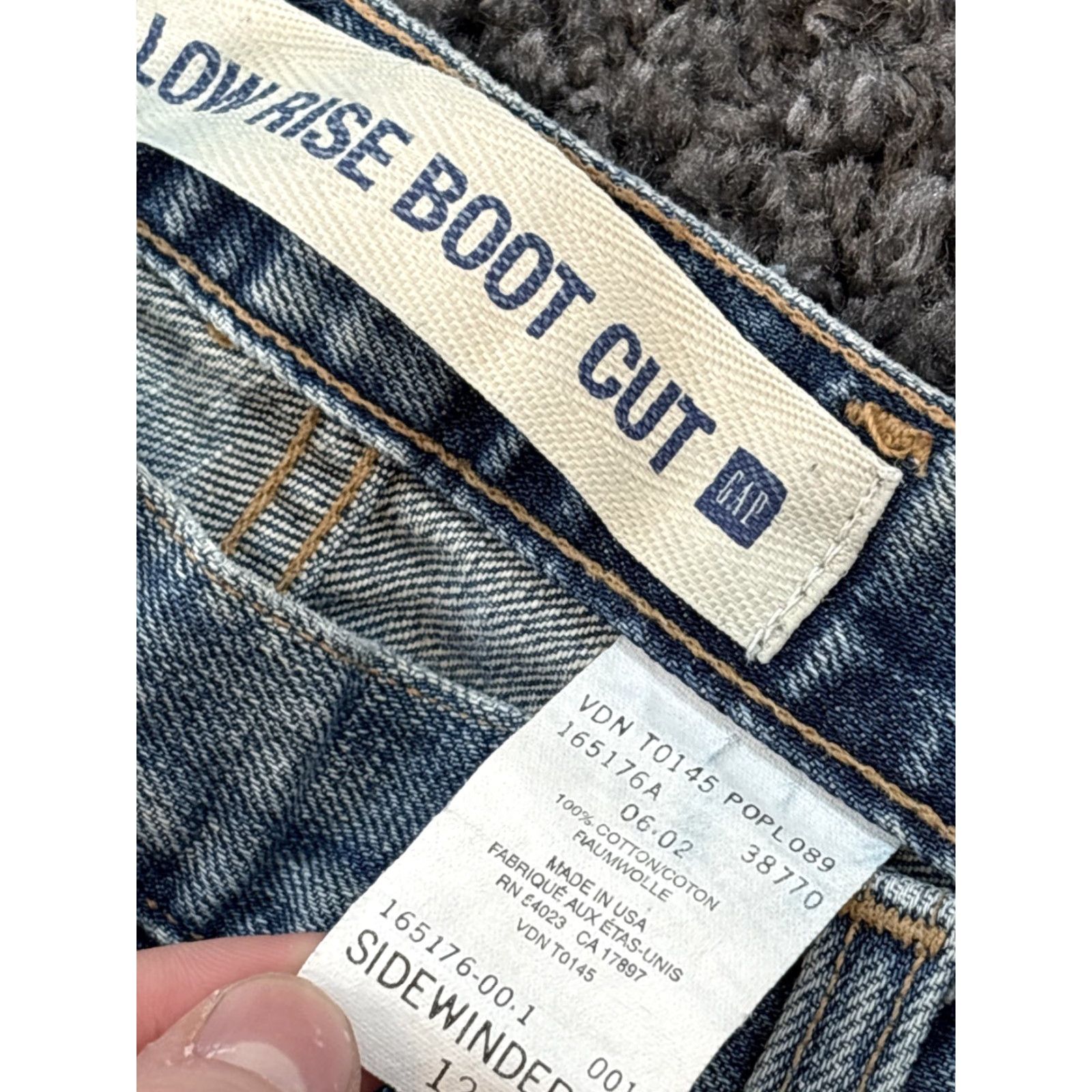 Gap VTG Gap Sidewinder Jeans Bootcut 33x31 Blue 90s Retro Rock Womens Jeans Size 24" / US 00 / IT 34 - 6 Thumbnail
